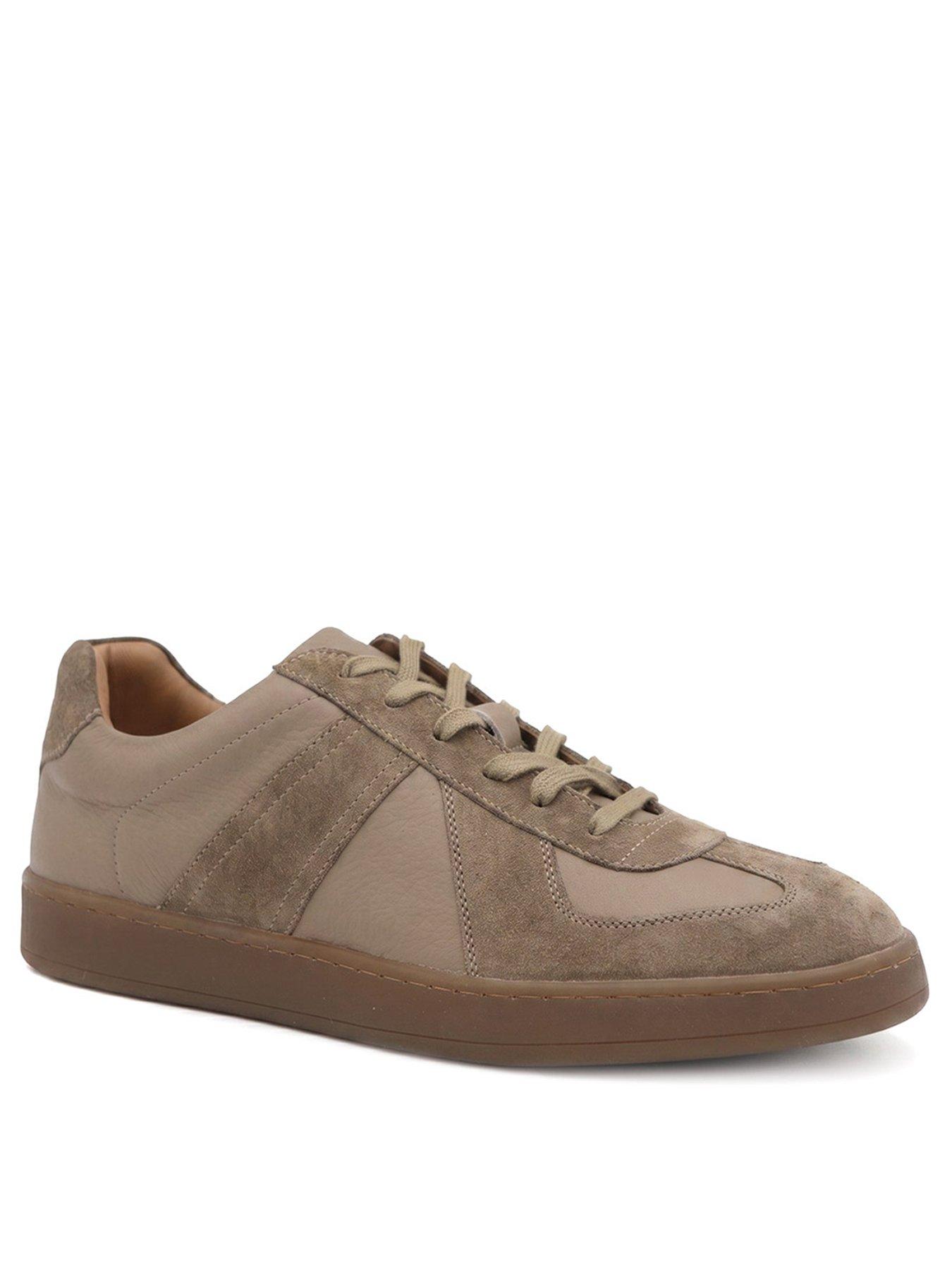 Image 2 of 6 of Jones Bootmaker Mens Santo Suede Panelled Lace-Up Shoes - Brown