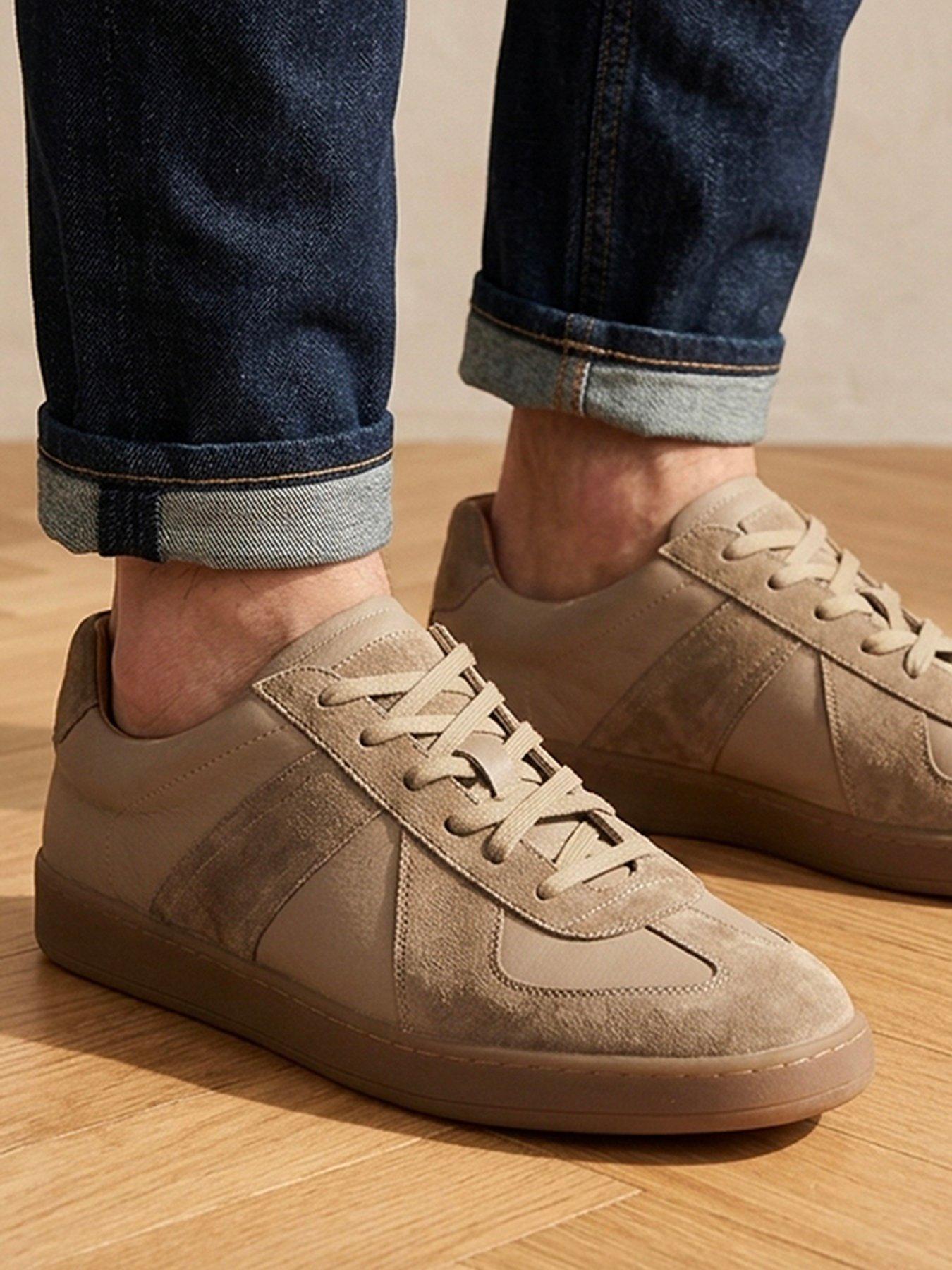 Image 6 of 6 of Jones Bootmaker Mens Santo Suede Panelled Lace-Up Shoes - Brown