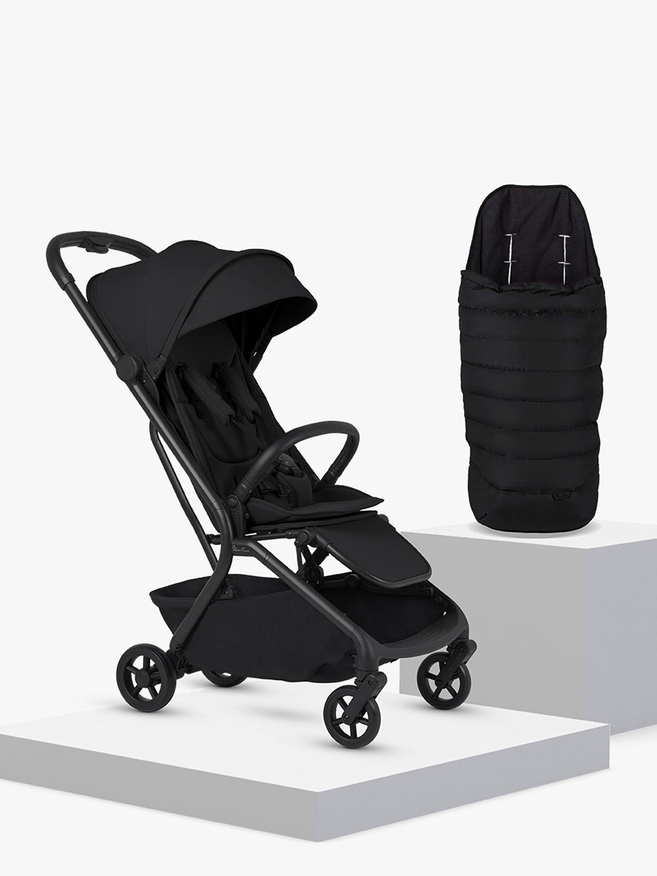 Image 1 of 7 of Silver Cross Nia Stroller and Footmuff Bundle - Onyx