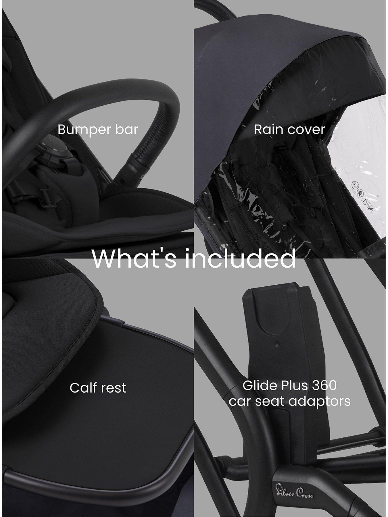 Image 4 of 7 of Silver Cross Nia Stroller and Footmuff Bundle - Onyx