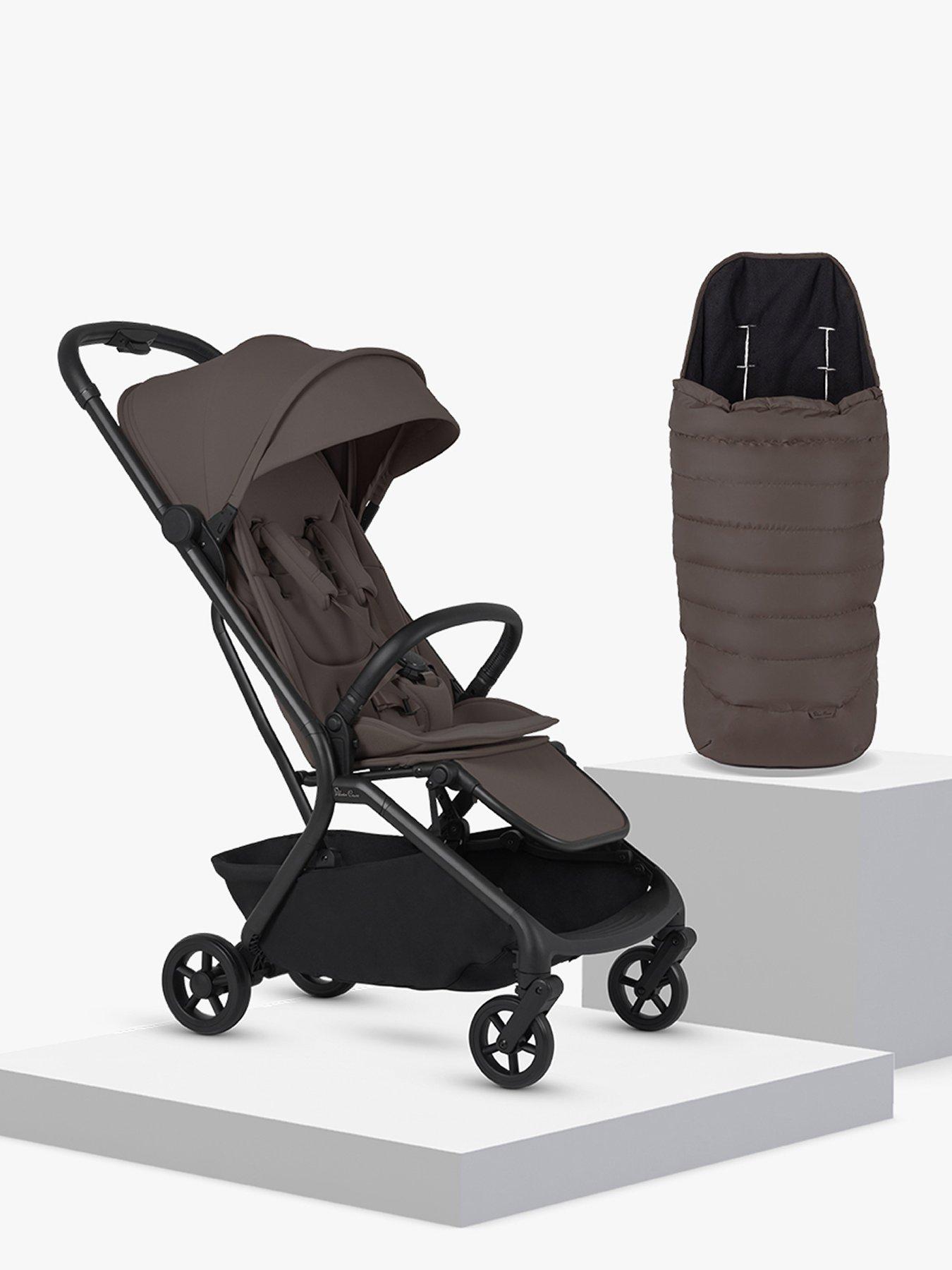 Image 1 of 7 of Silver Cross Nia Stroller and Footmuff Bundle - Chocolate