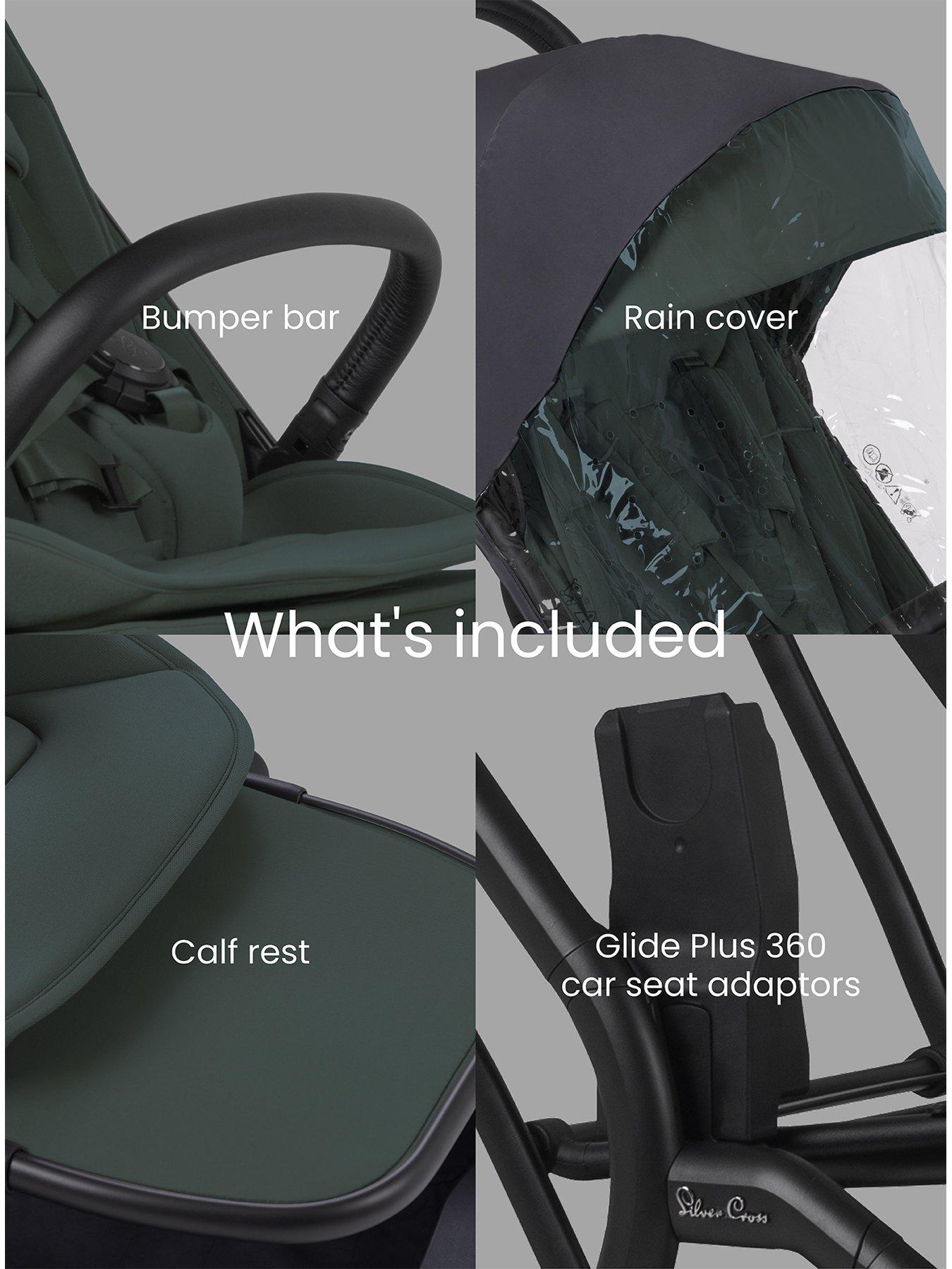 Image 3 of 7 of Silver Cross Nia Stroller and Travel Bag Bundle - Conifer