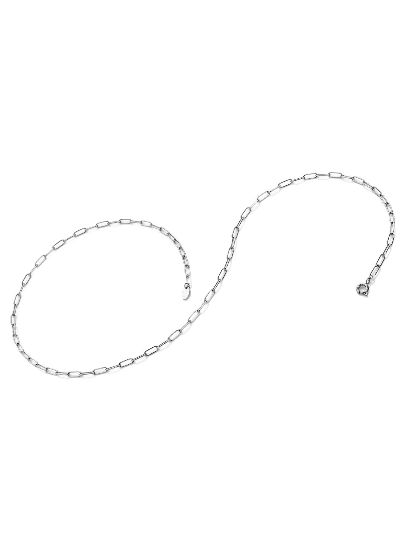 Image 2 of 3 of Ava & Sky Womens Paperclip Lightweight Layering Waterproof Necklace - Silver