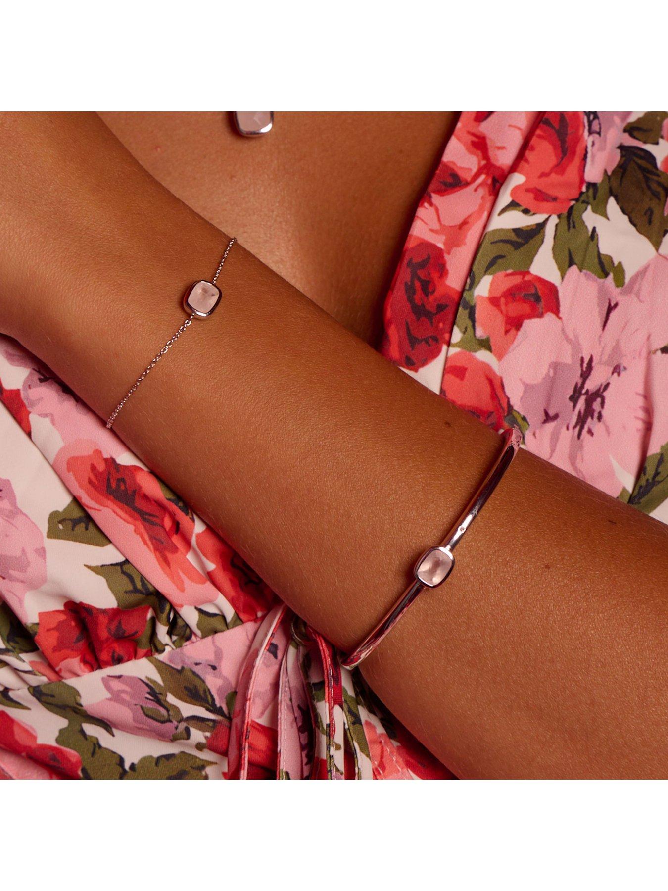 Image 3 of 4 of Hot Diamonds Rose Quartz Bangle