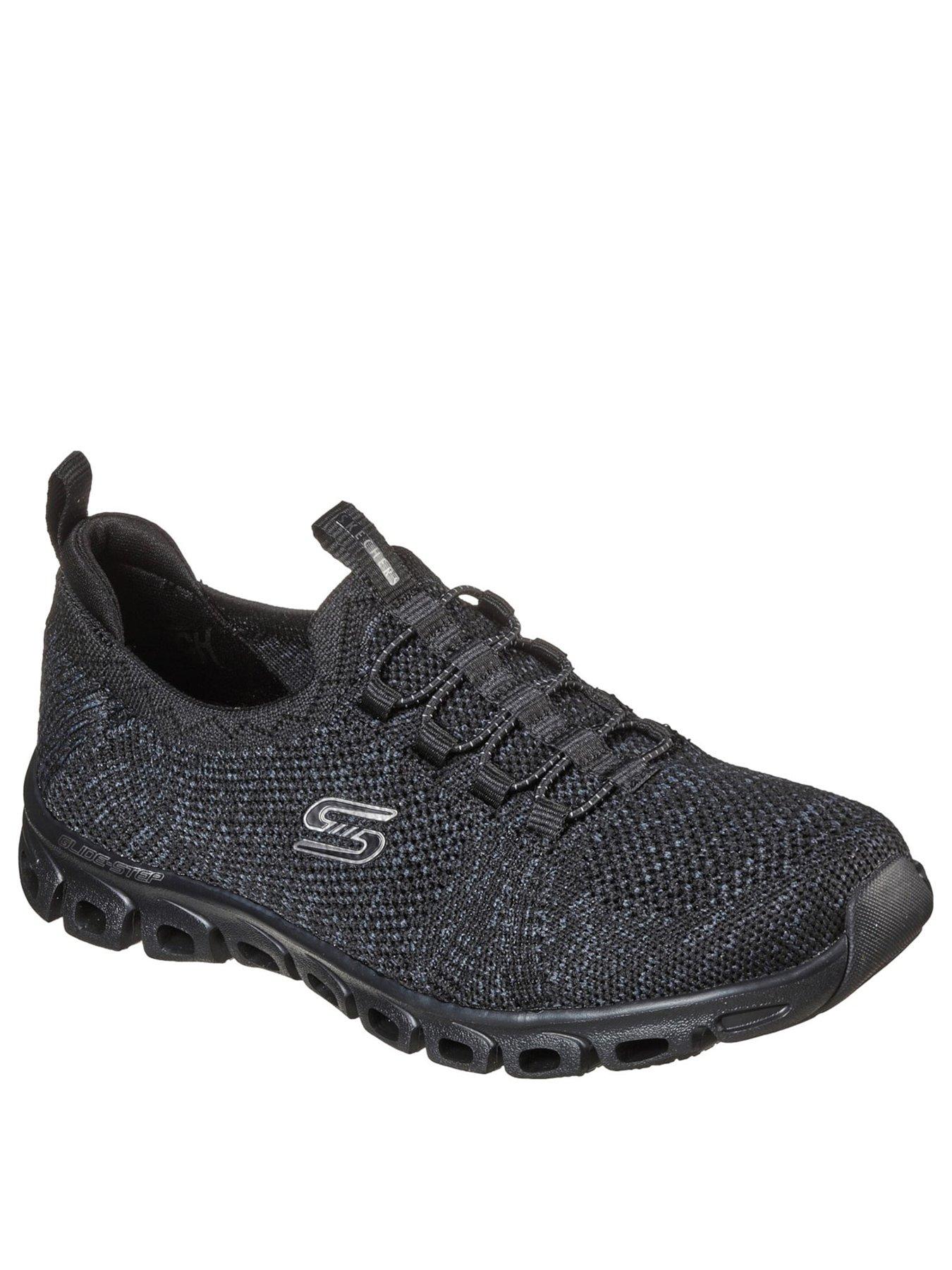 Image 2 of 5 of Skechers Womens Glide Step Air-Cooled Memory Foam Trainers - Black