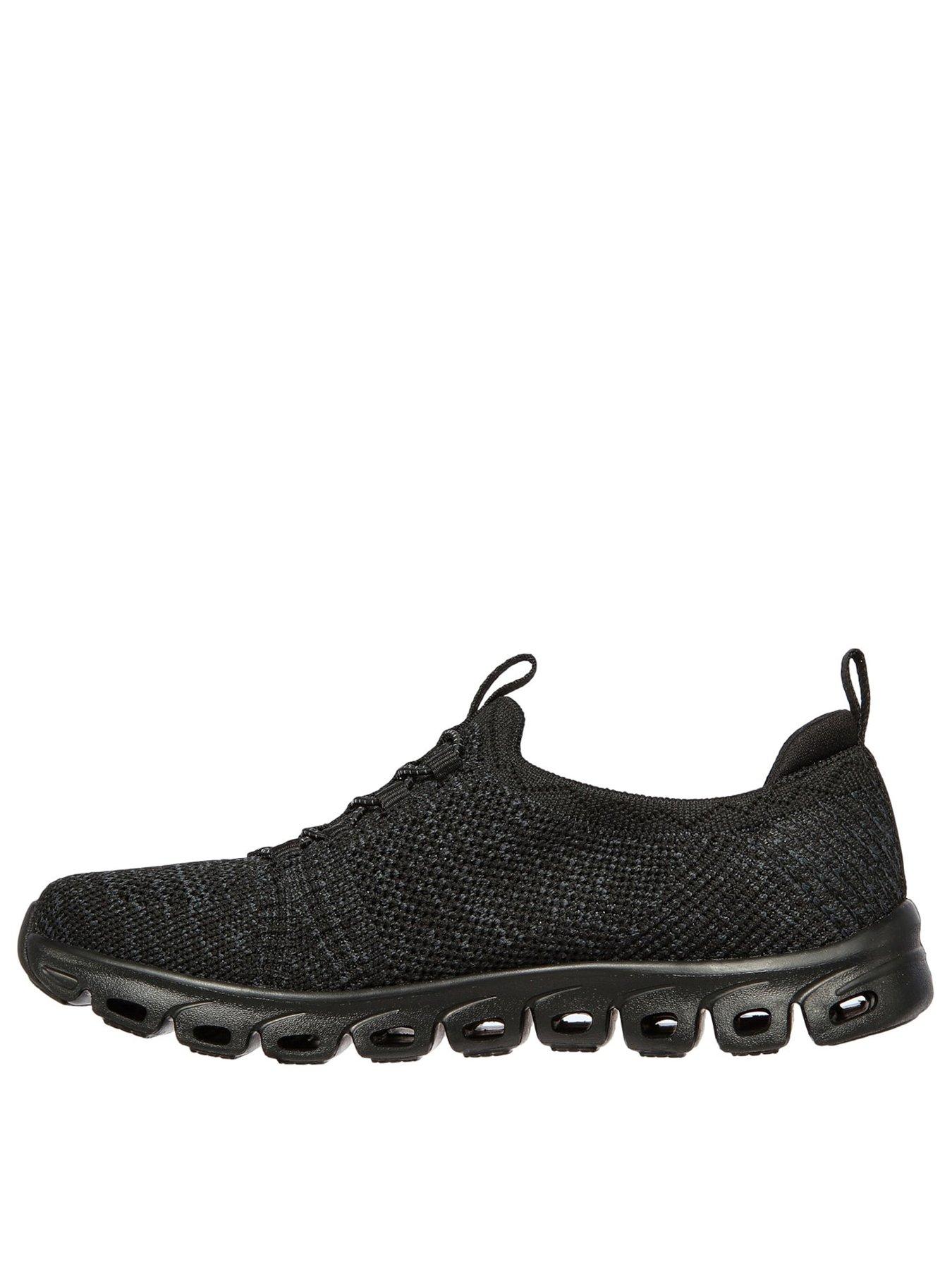 Image 3 of 5 of Skechers Womens Glide Step Air-Cooled Memory Foam Trainers - Black