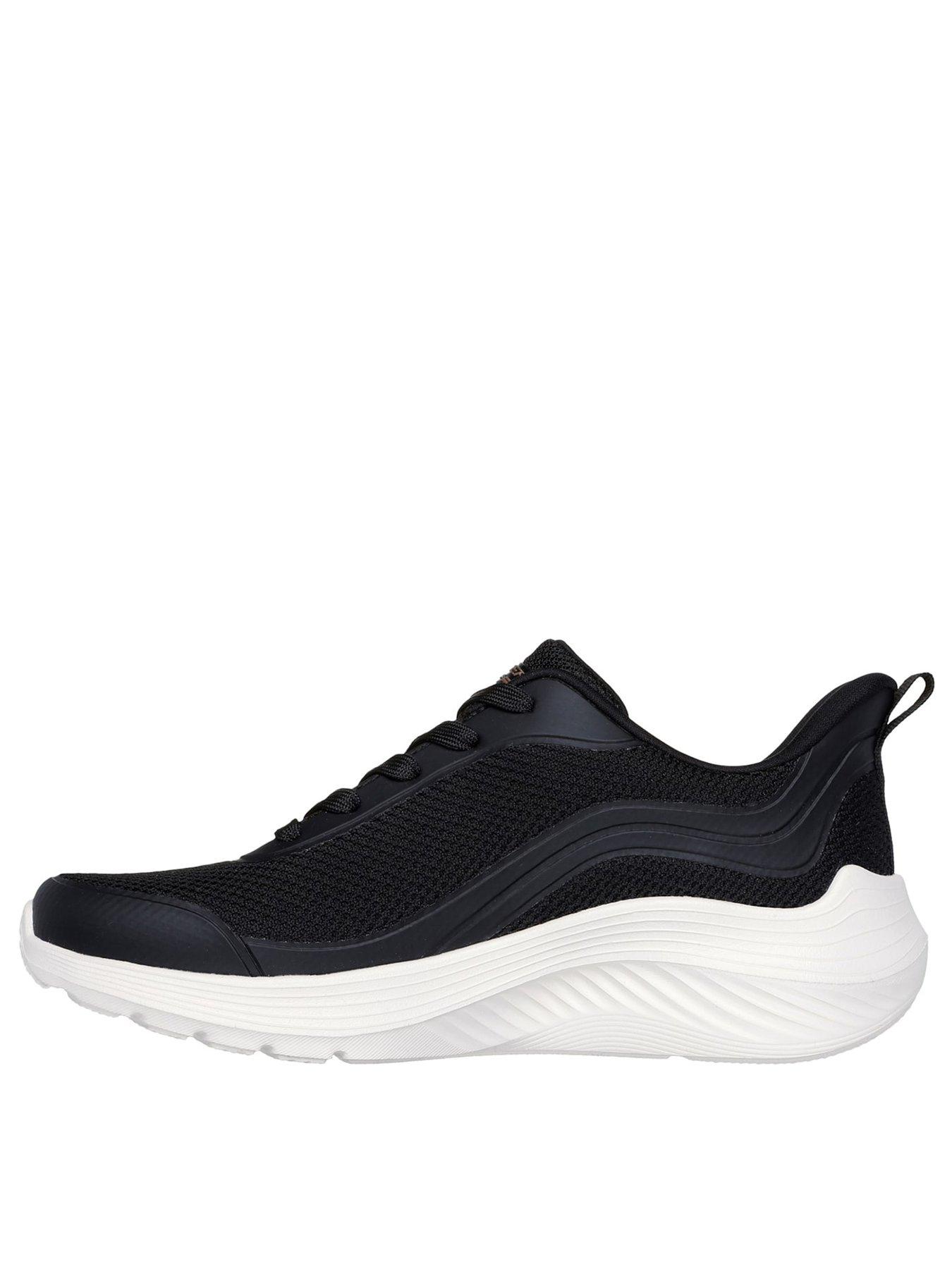 Image 3 of 5 of Skechers Womens Bobs Squad Waves Memory Foam Vegan Trainers - Black