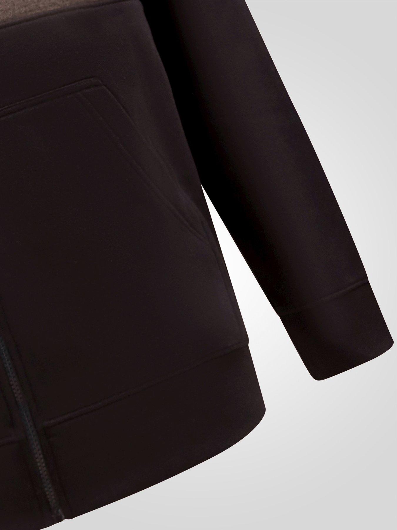 Image 5 of 7 of D555 Mens Big &amp; Tall Zip-Through Cotton Blend Hoodie - Black