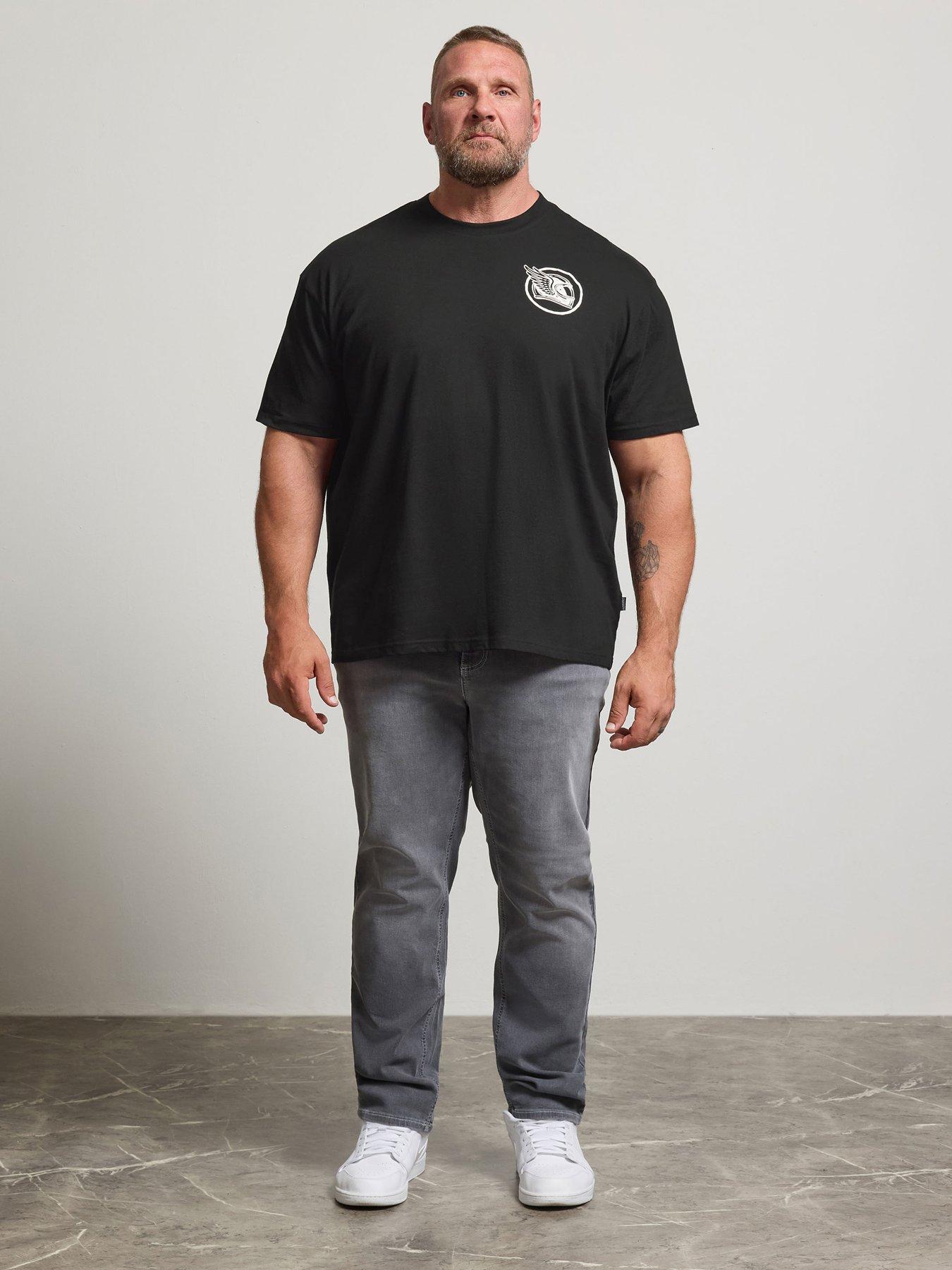 Image 3 of 4 of BadRhino Mens Chrome &amp; Steel Back Graphic T-Shirt - Black