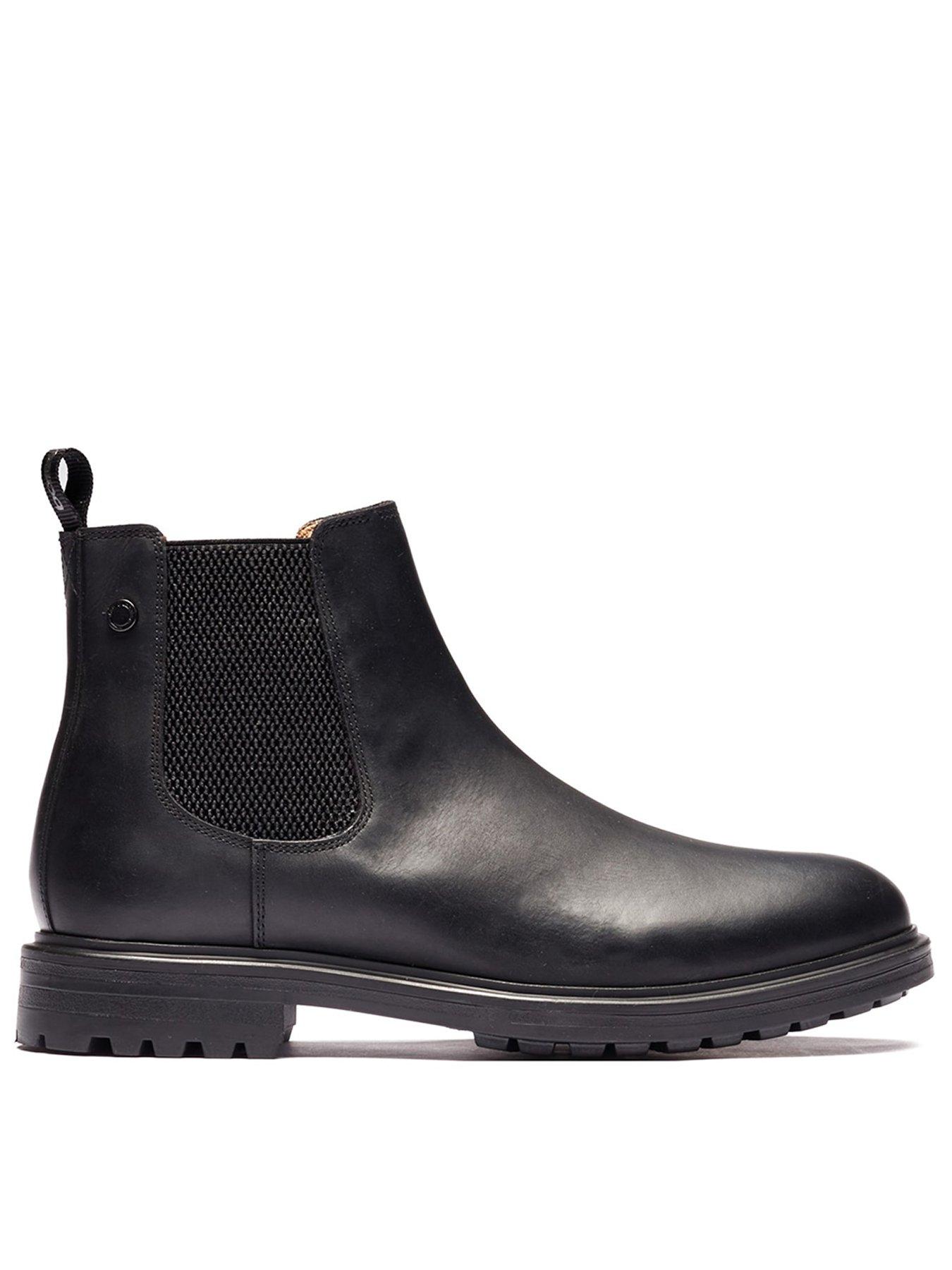 Image 1 of 6 of Base London Mens Roebuck OrthoLite Rear Pull Tab Chelsea Boots - Black