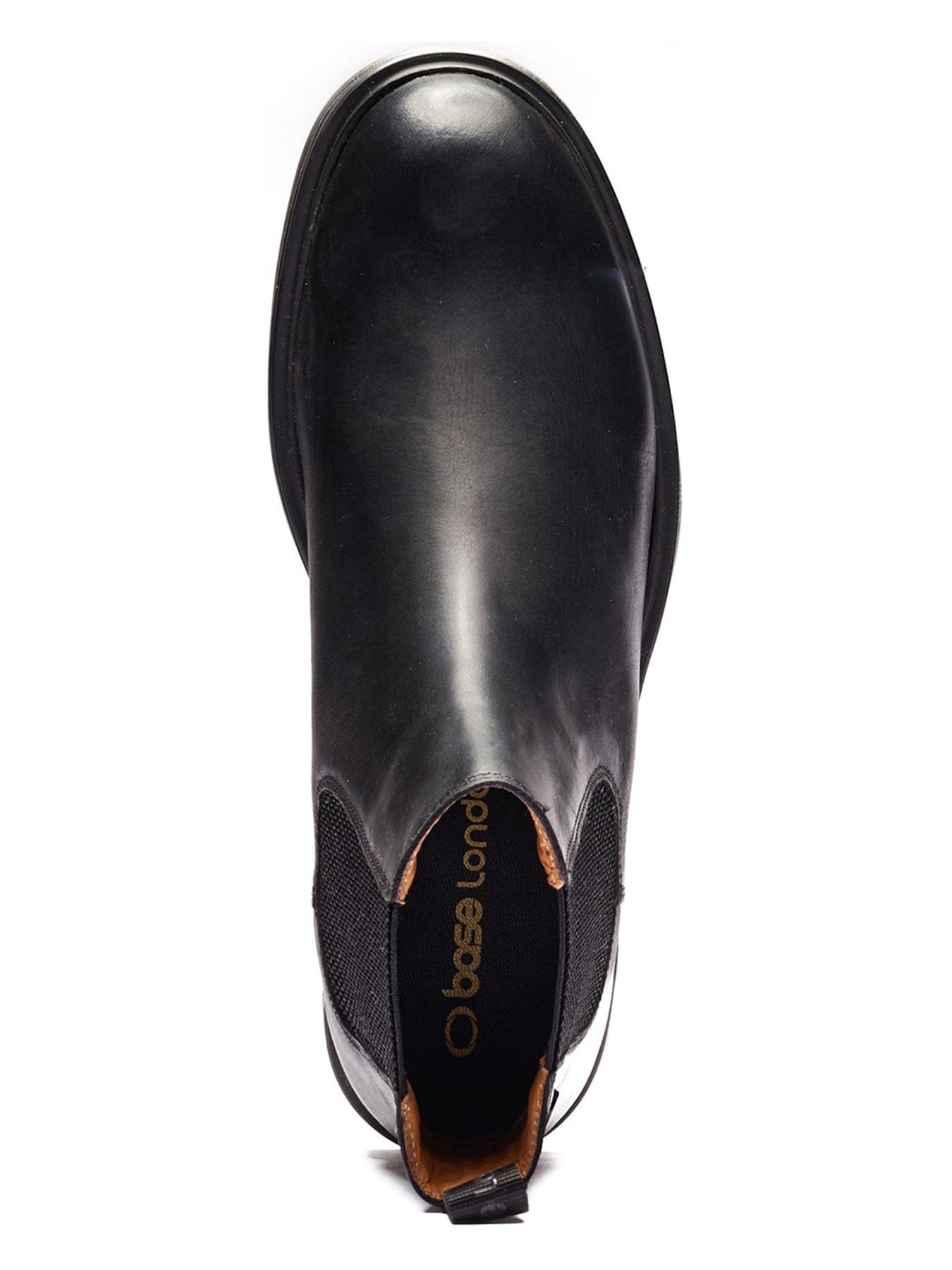 Image 4 of 6 of Base London Mens Roebuck OrthoLite Rear Pull Tab Chelsea Boots - Black
