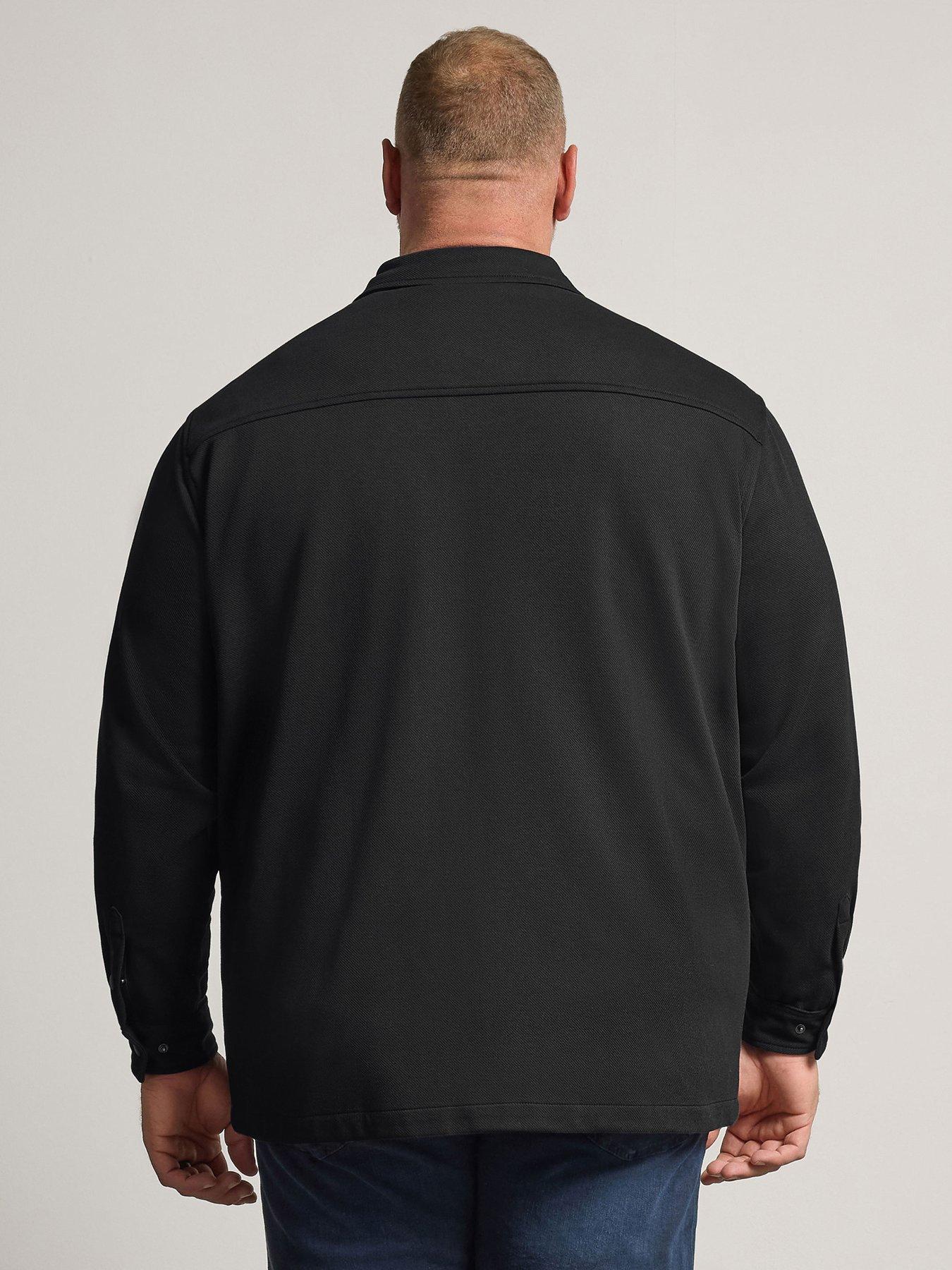 Image 2 of 4 of BadRhino Mens Big &amp; Tall Textured Zip Through Jacket - Black