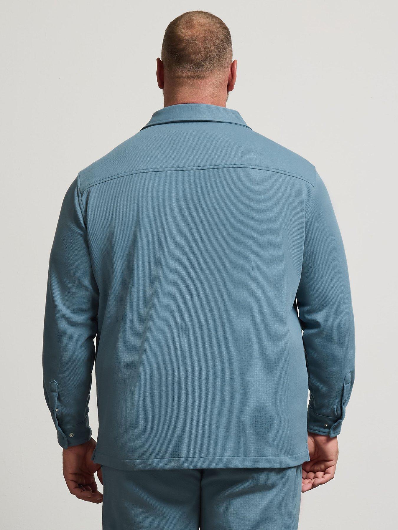 Image 2 of 4 of BadRhino Mens Big &amp; Tall Texture Shacket - Blue