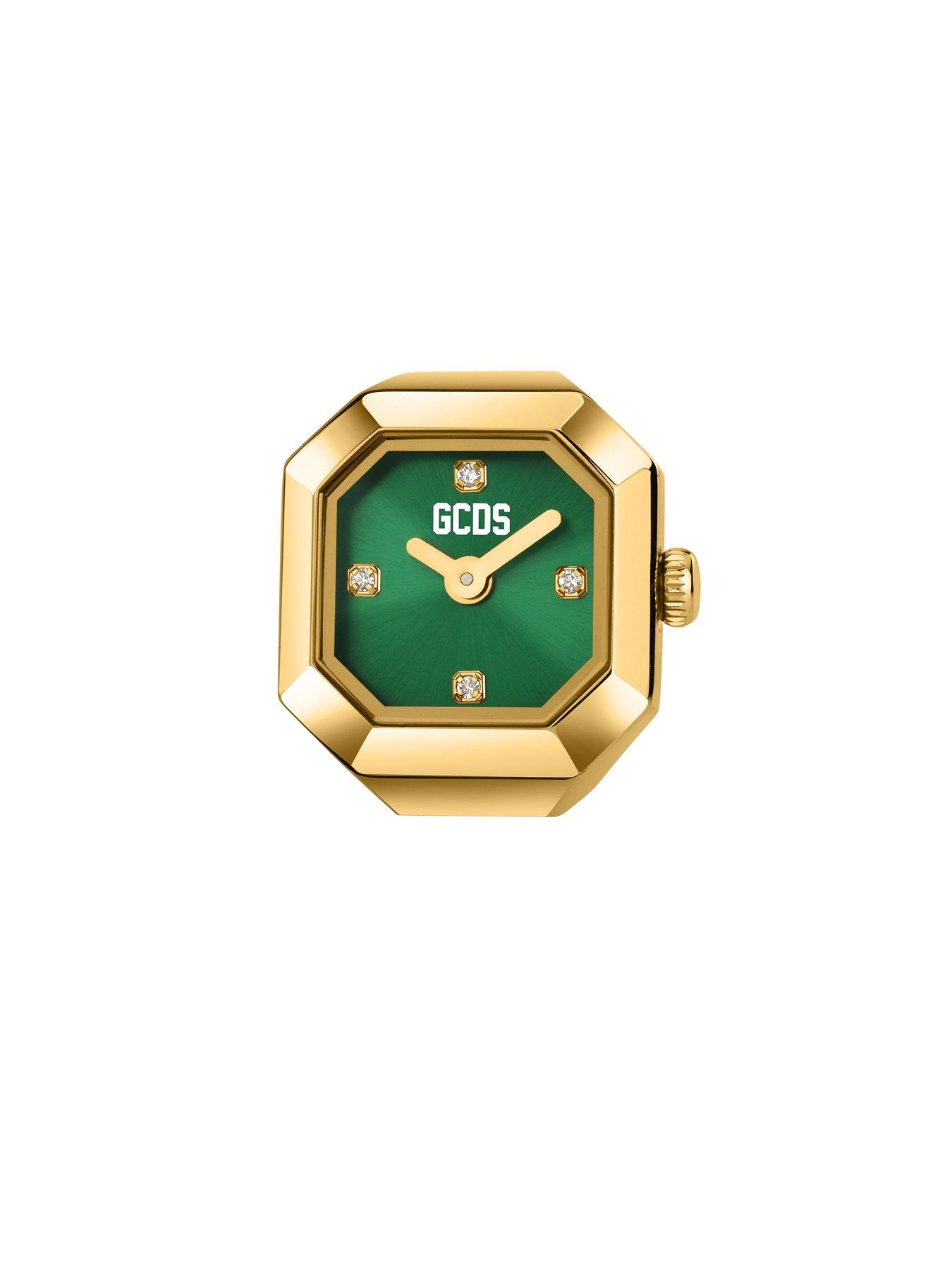 Image 5 of 7 of GCDS Milano Ring O'Clock Green Dial Watch Ring