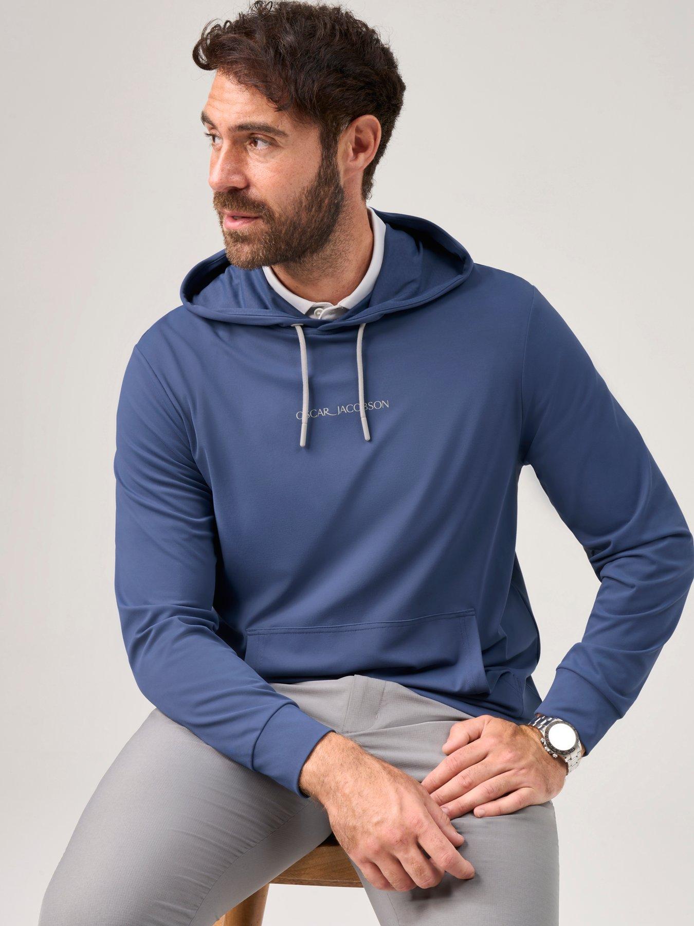 Image 3 of 4 of Oscar Jacobson Mens Golf Denbigh Mid Layer - Blue