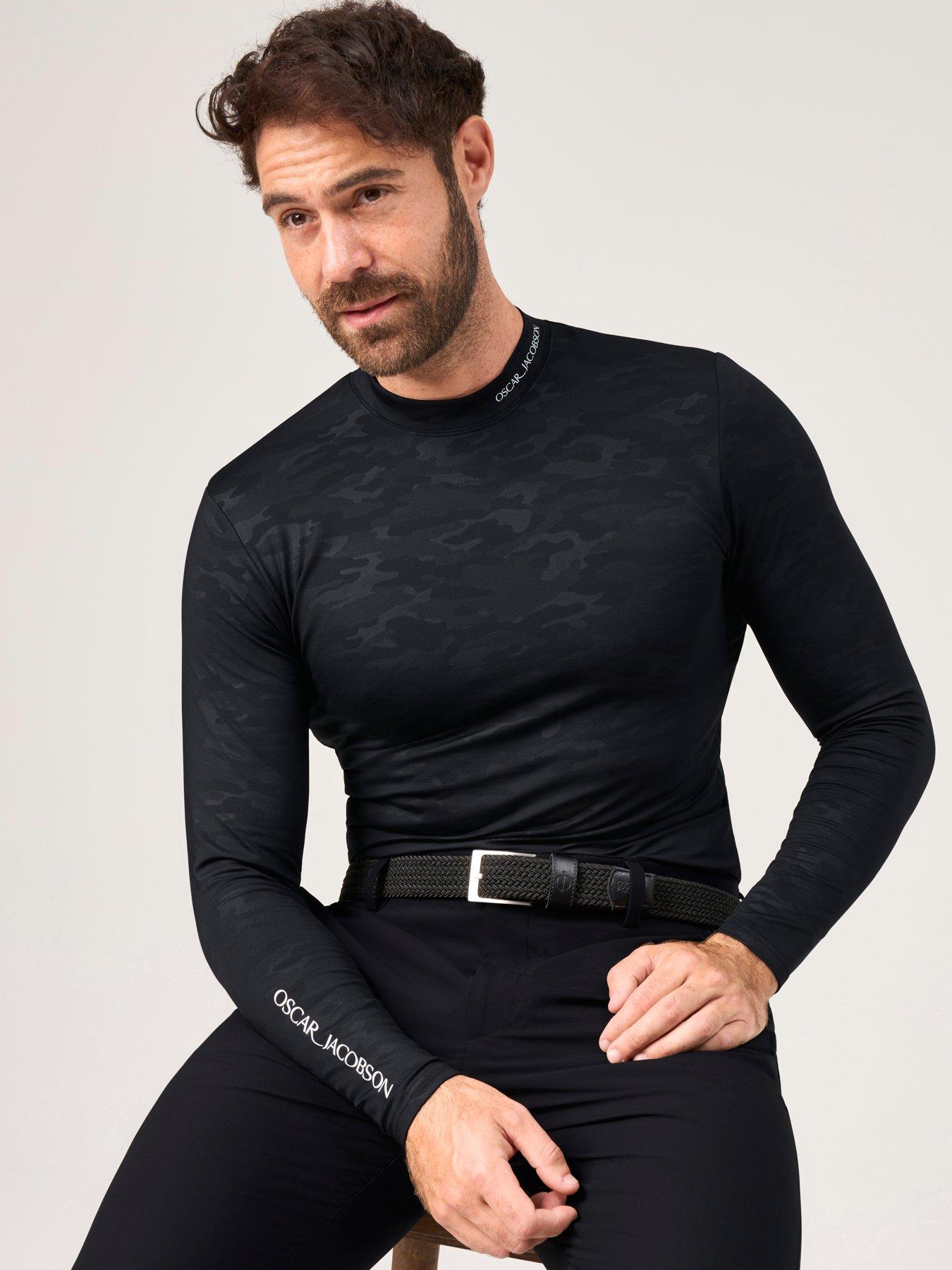 Image 3 of 4 of Oscar Jacobson Mens Golf Hampton Baselayer - Black