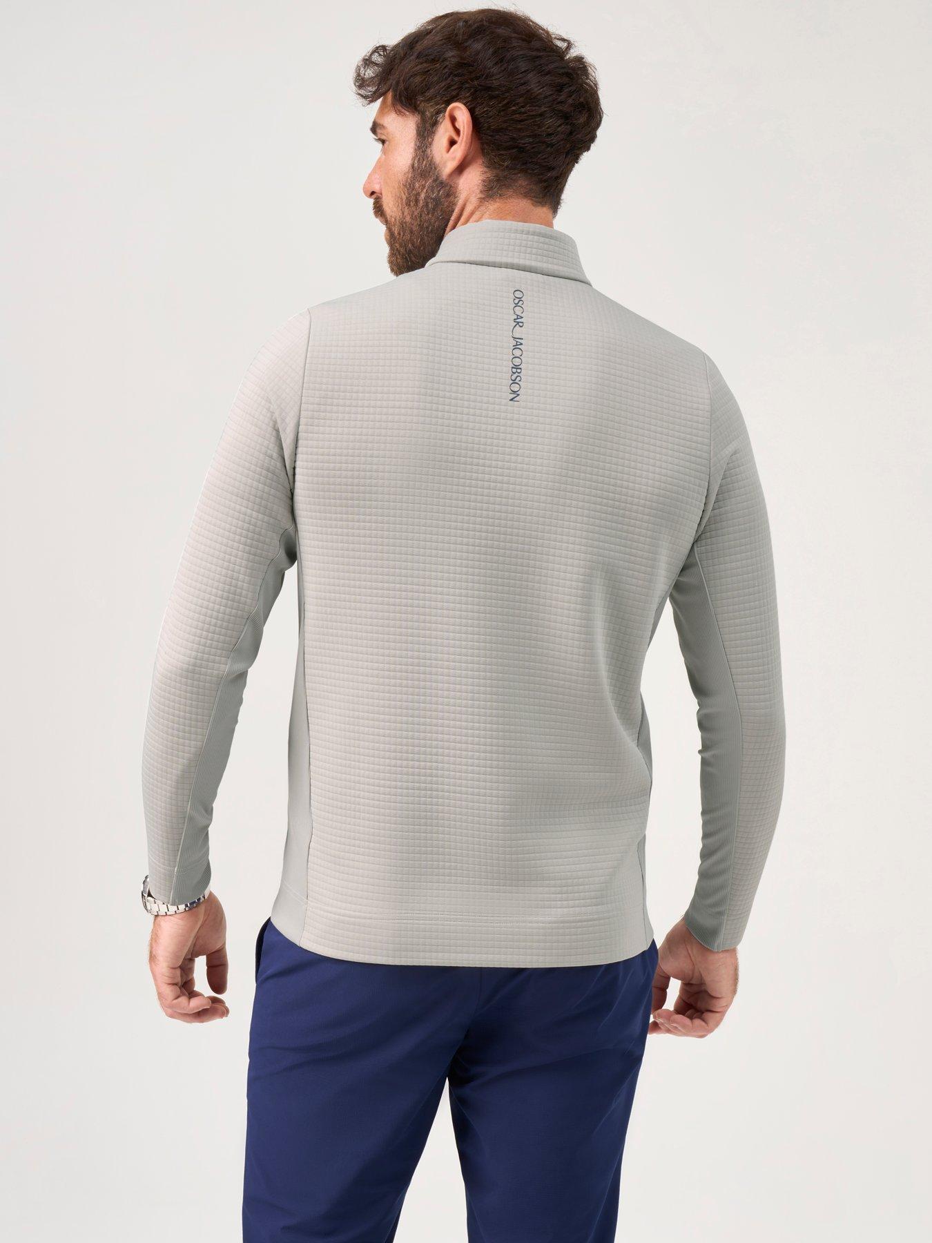 Image 2 of 4 of Oscar Jacobson Mens Golf Waite Mid Layer - Grey