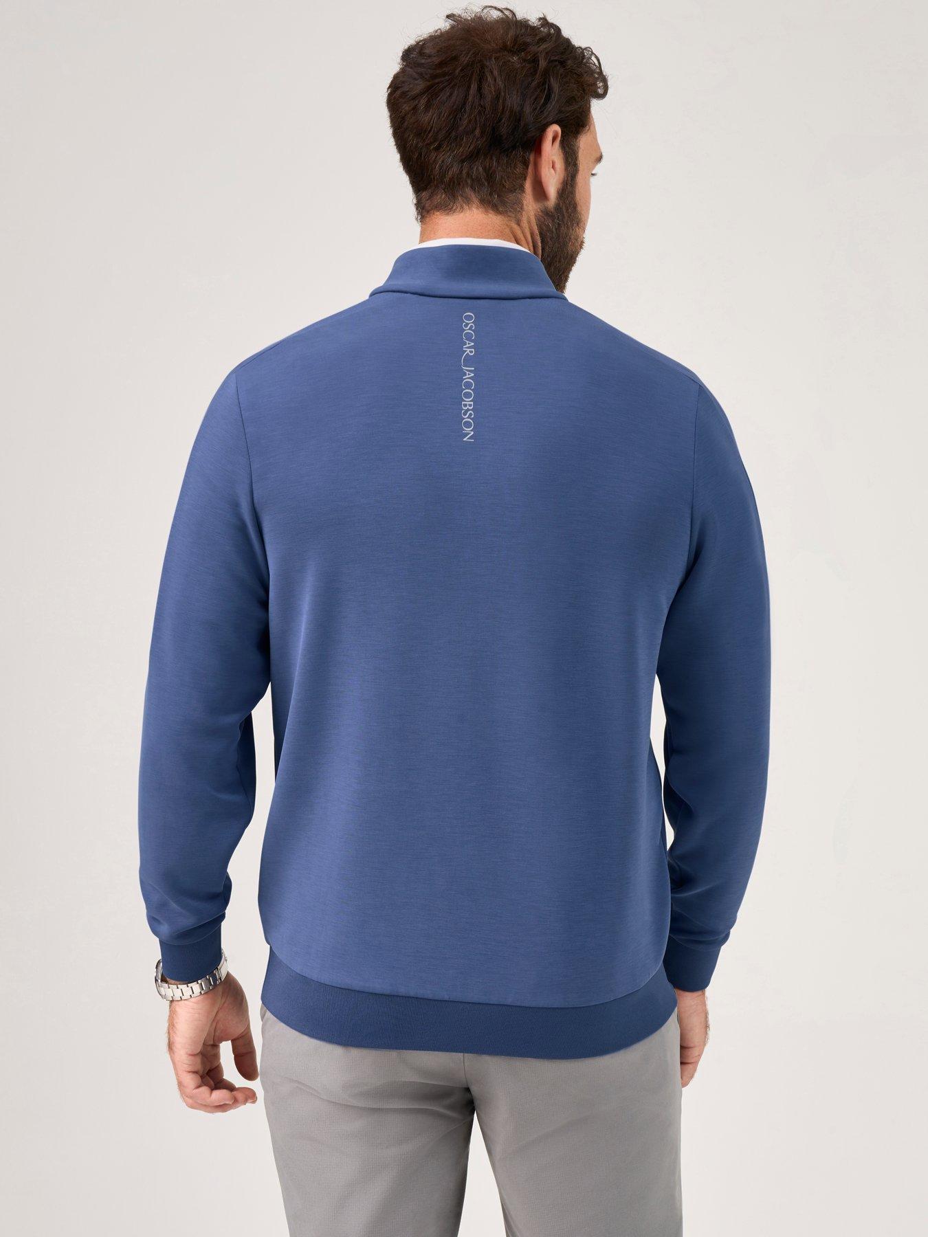 Image 2 of 4 of Oscar Jacobson Mens Golf Drew Mid Layer - Blue