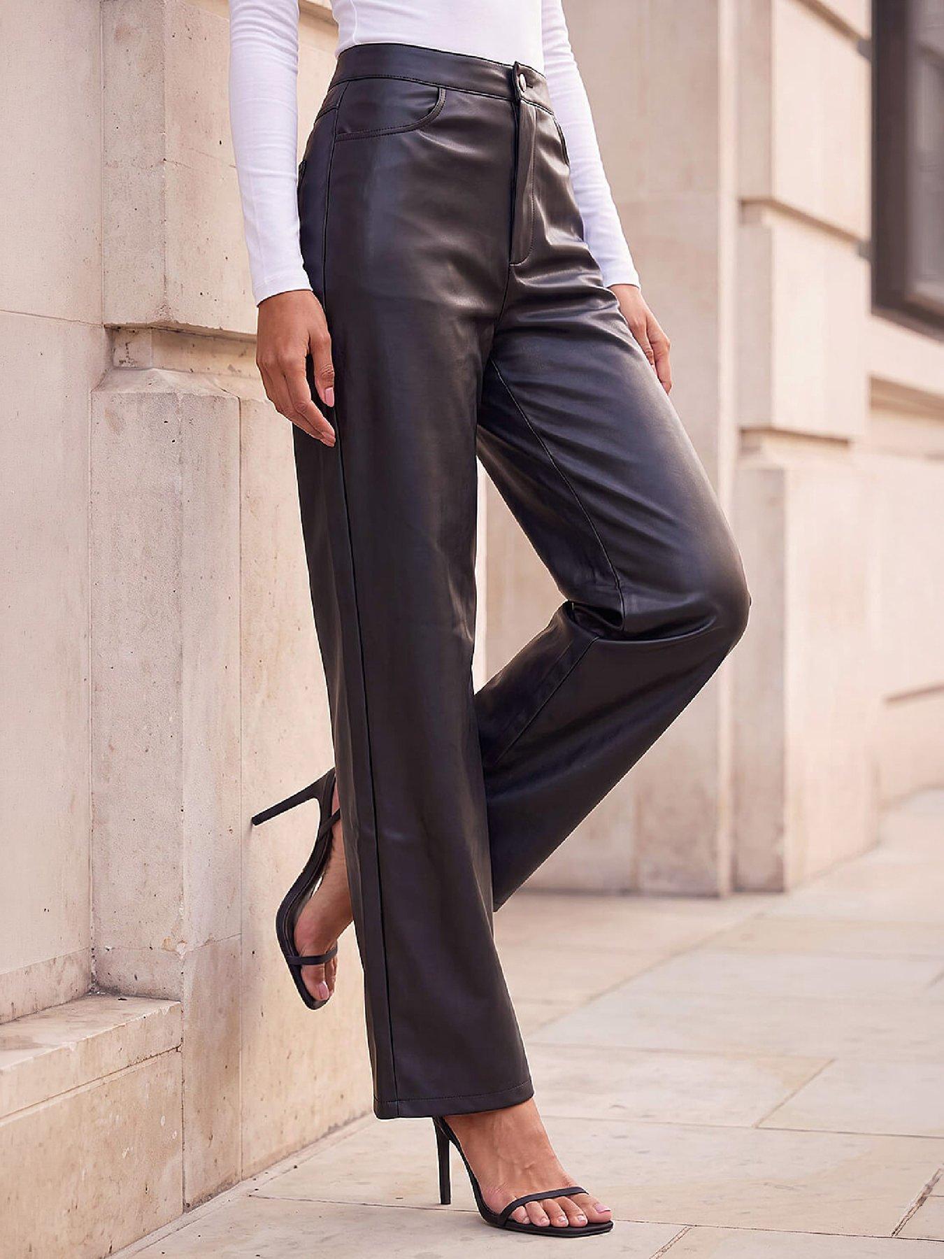 Image 1 of 4 of Roman Petite Full Length Pu Trouser