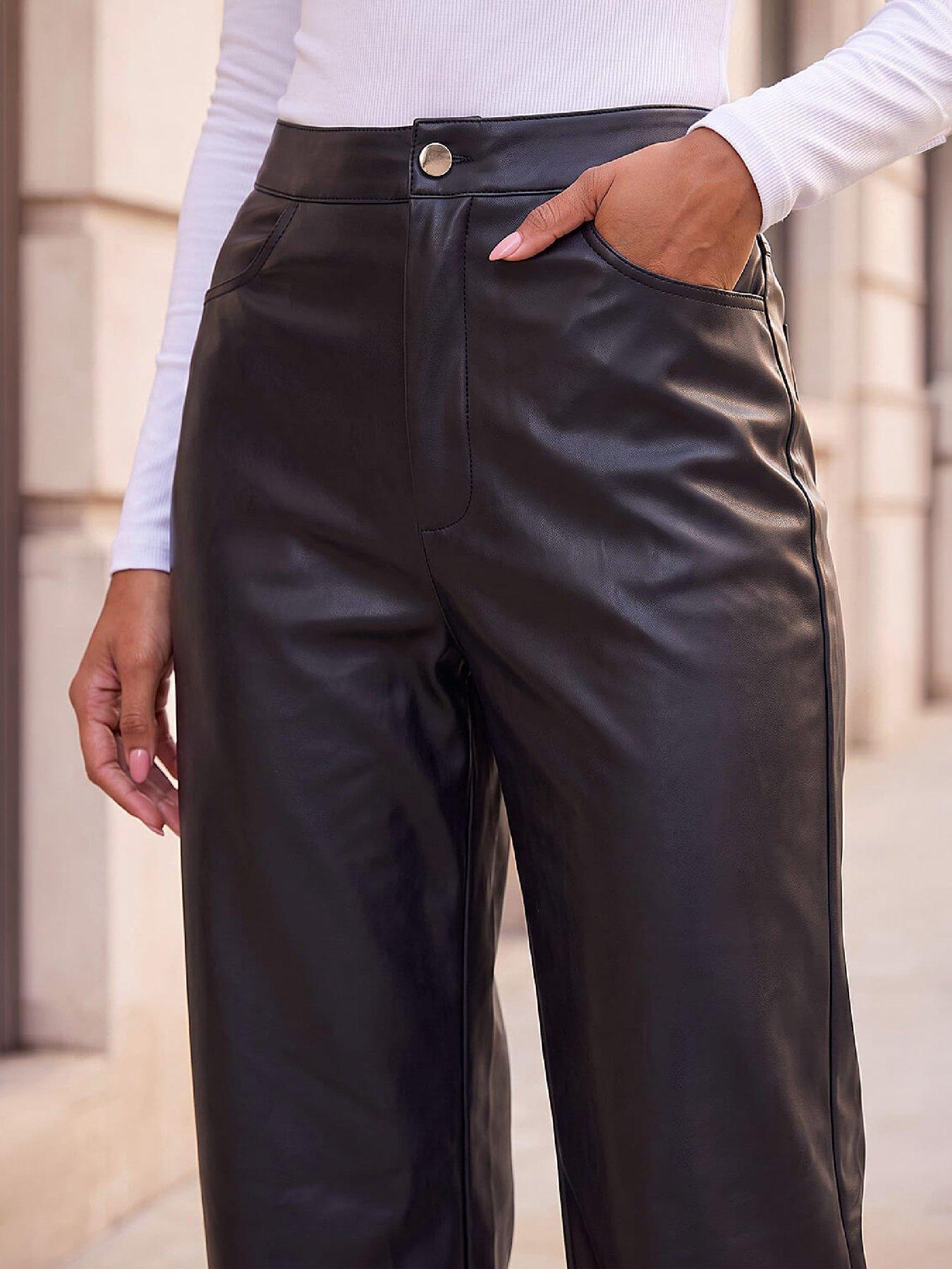 Image 2 of 4 of Roman Petite Full Length Pu Trouser