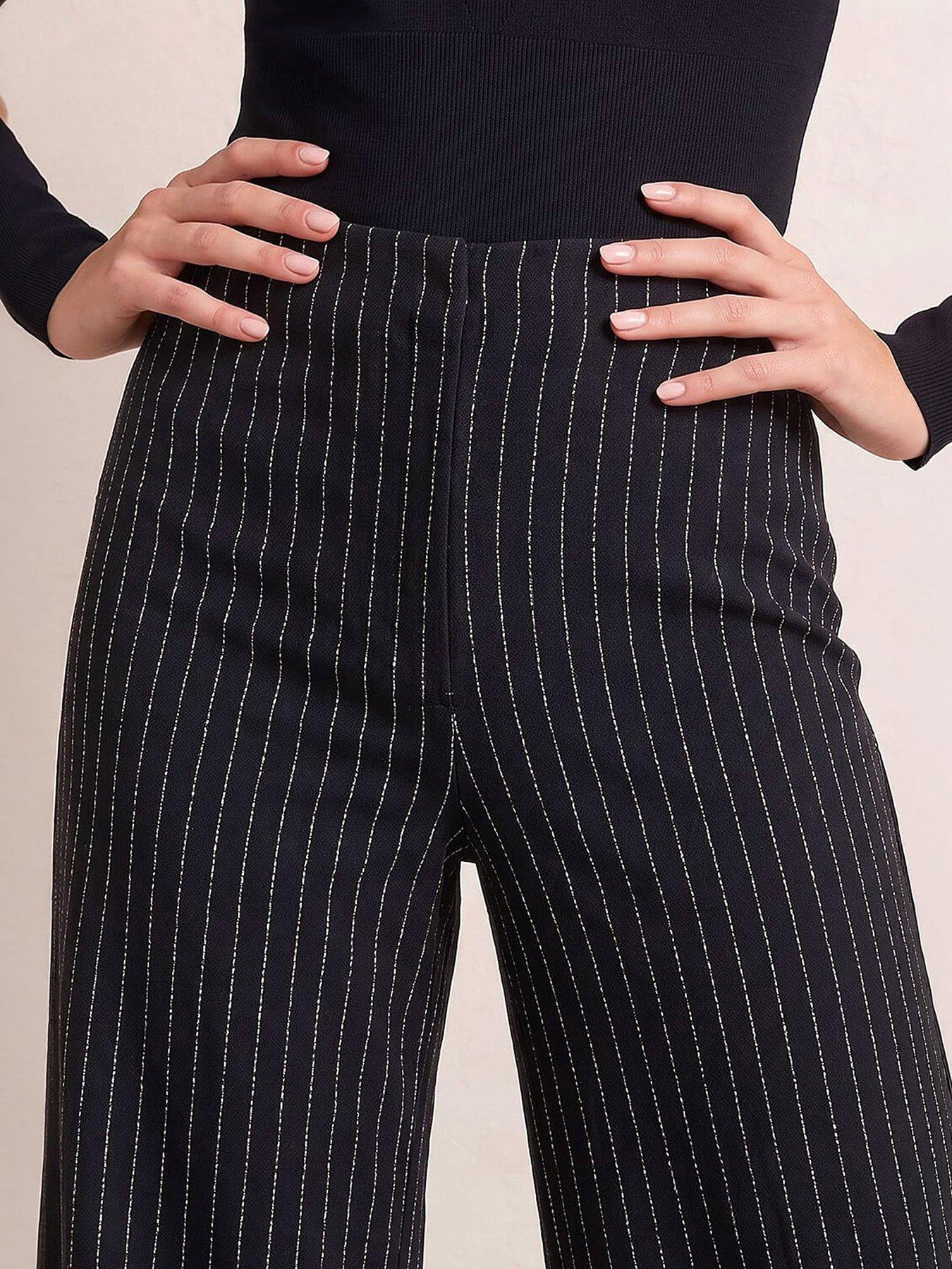 Image 3 of 4 of Roman Petite Stripe Stretch Trouser
