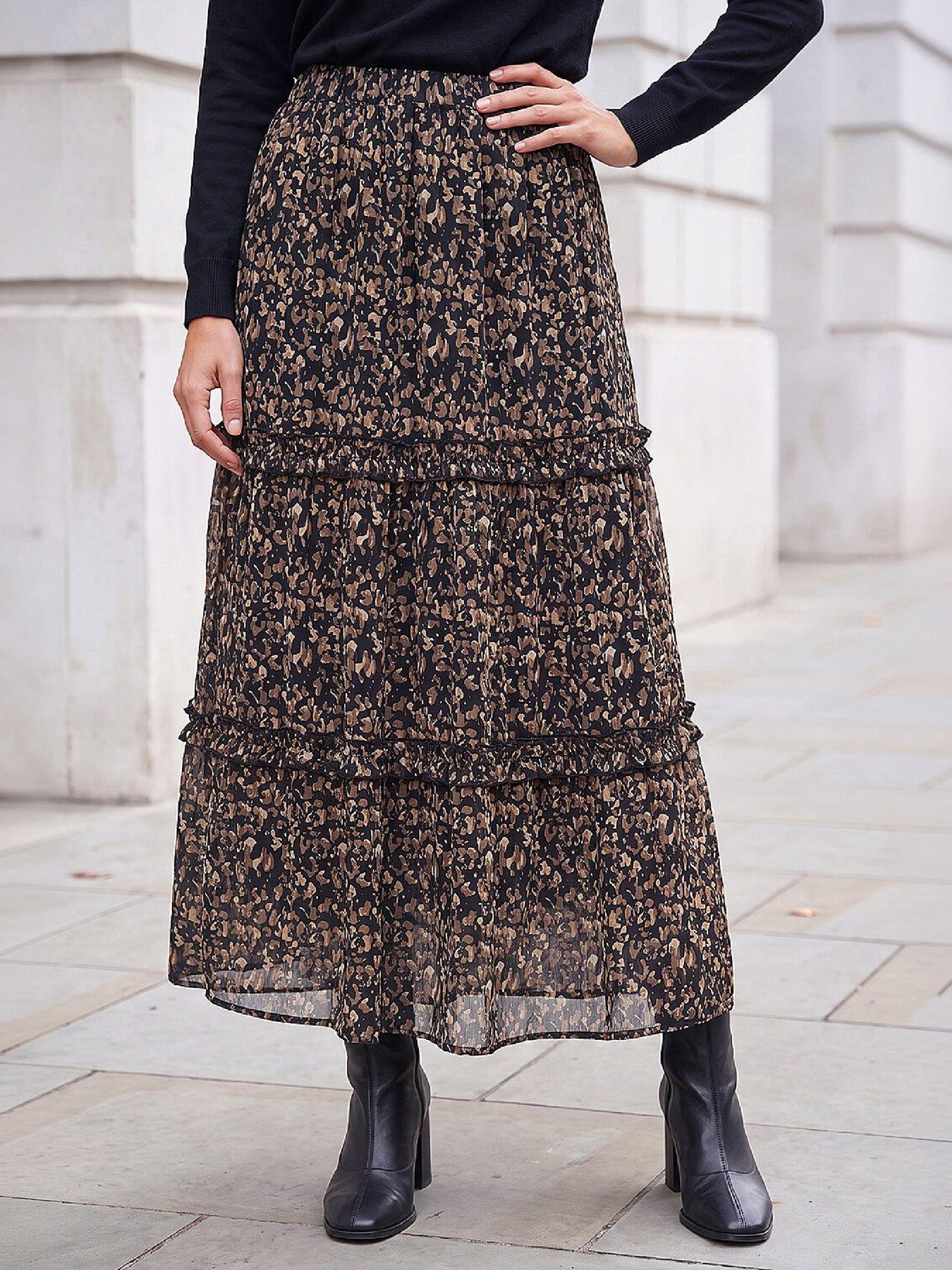 Image 1 of 4 of Roman Tiered Chiffon Skirt