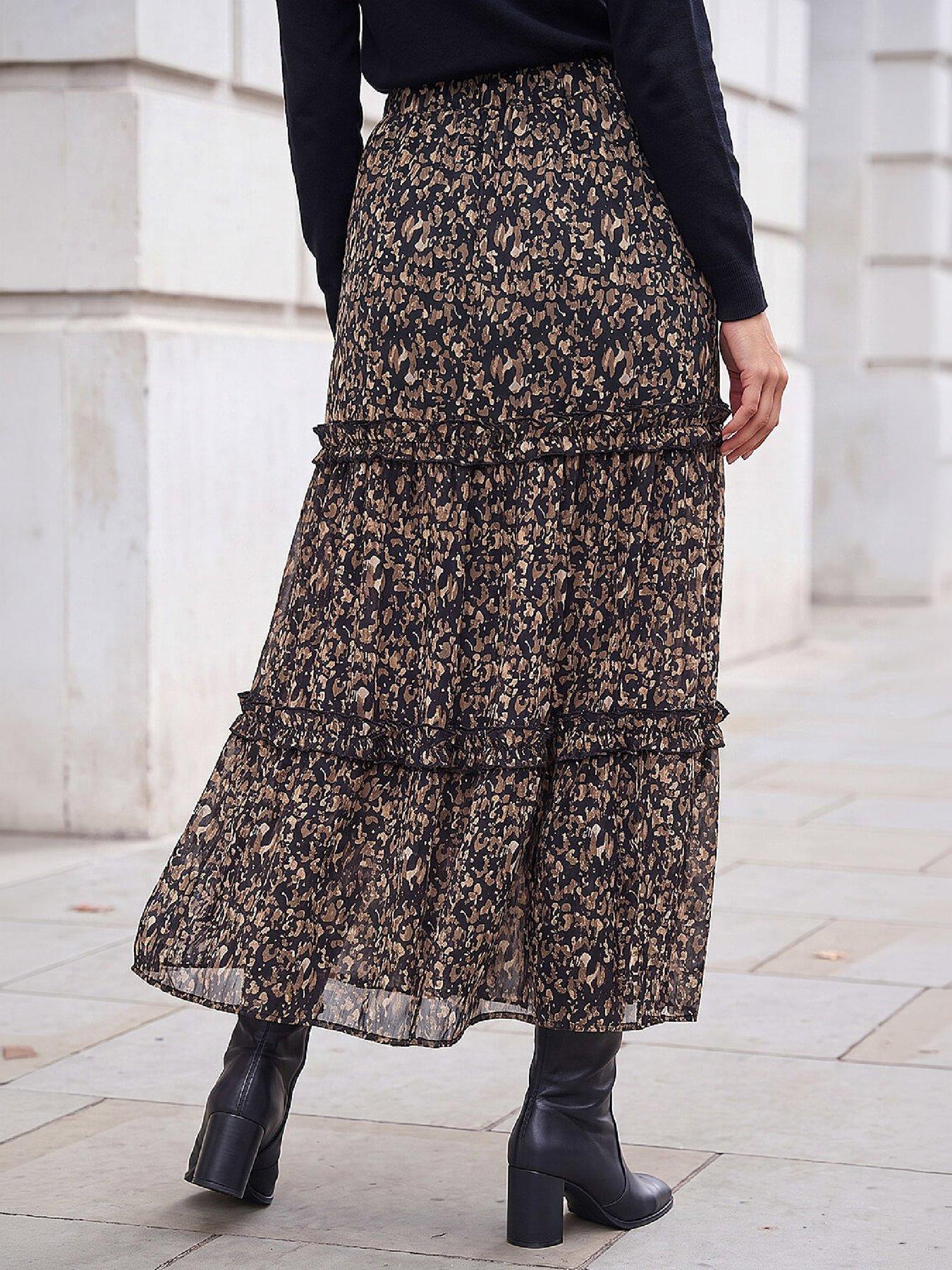 Image 3 of 4 of Roman Tiered Chiffon Skirt