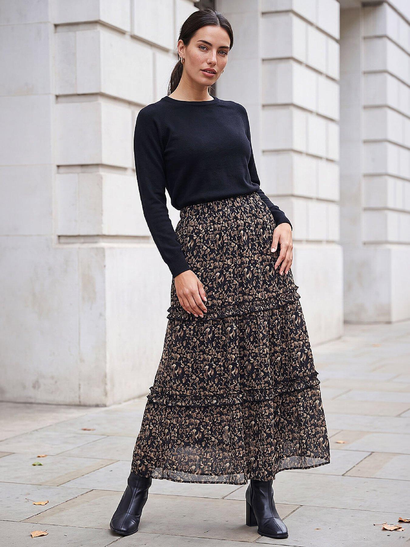 Image 4 of 4 of Roman Tiered Chiffon Skirt