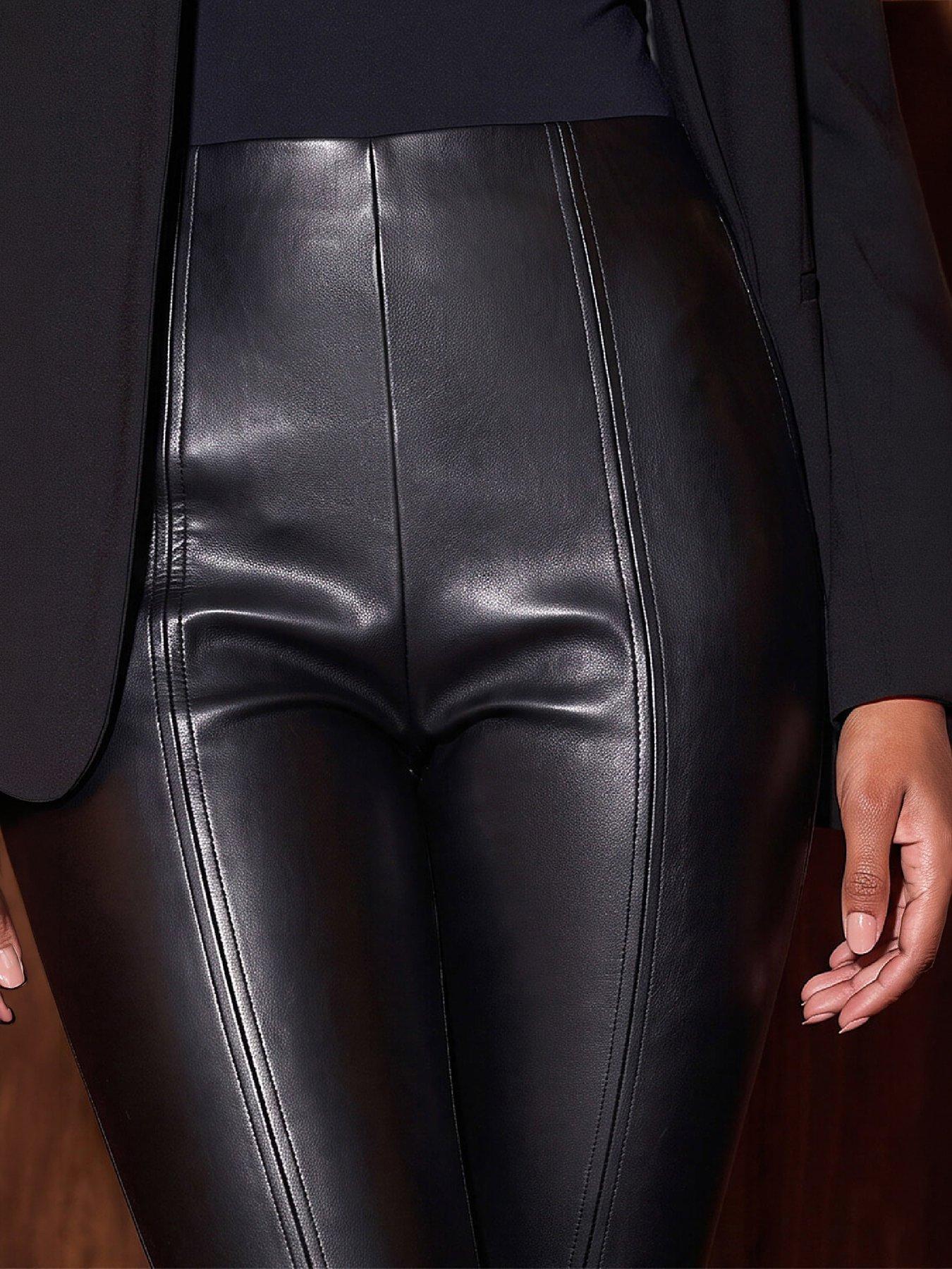 Image 2 of 4 of Roman Pu Seam Detail Trouser