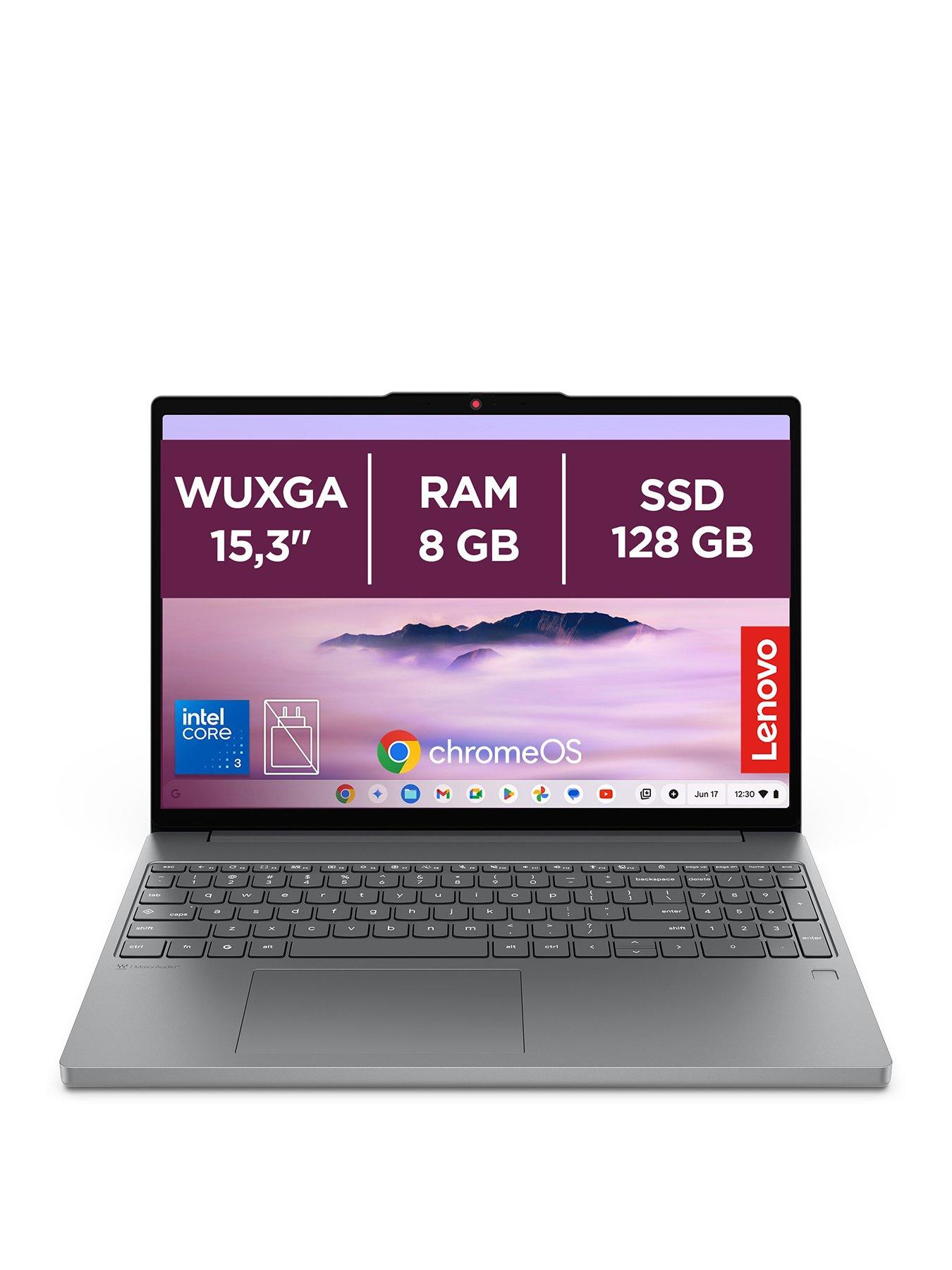Image 1 of 7 of Lenovo Chromebook 15ITN10 - Intel Core 3 - 8GB RAM - 128GB SSD - 15.3in WUXGA - Grey