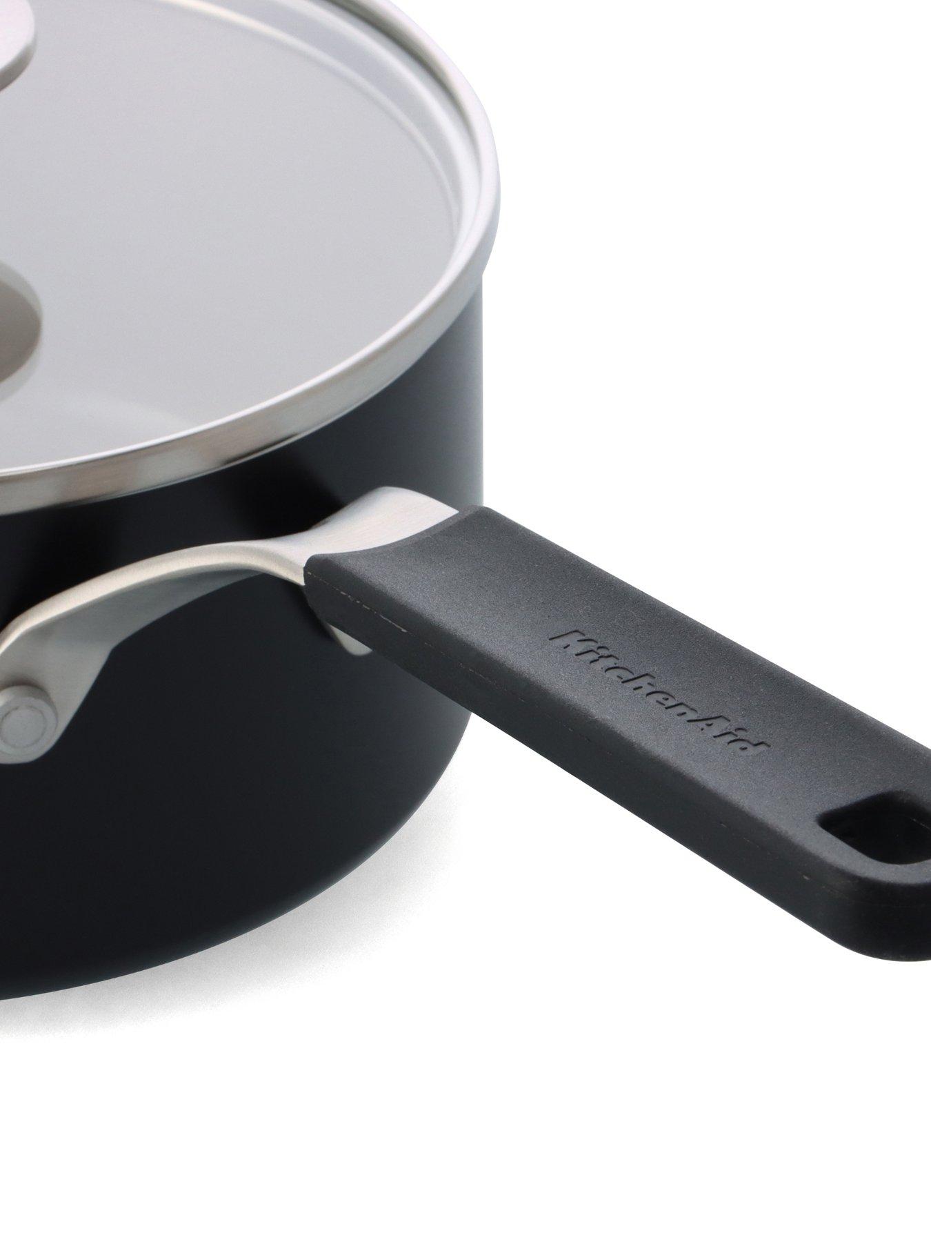 Image 4 of 5 of KitchenAid Coloured Aluminum Saucepan With Lid 16cm / 1.58l - Matte Black