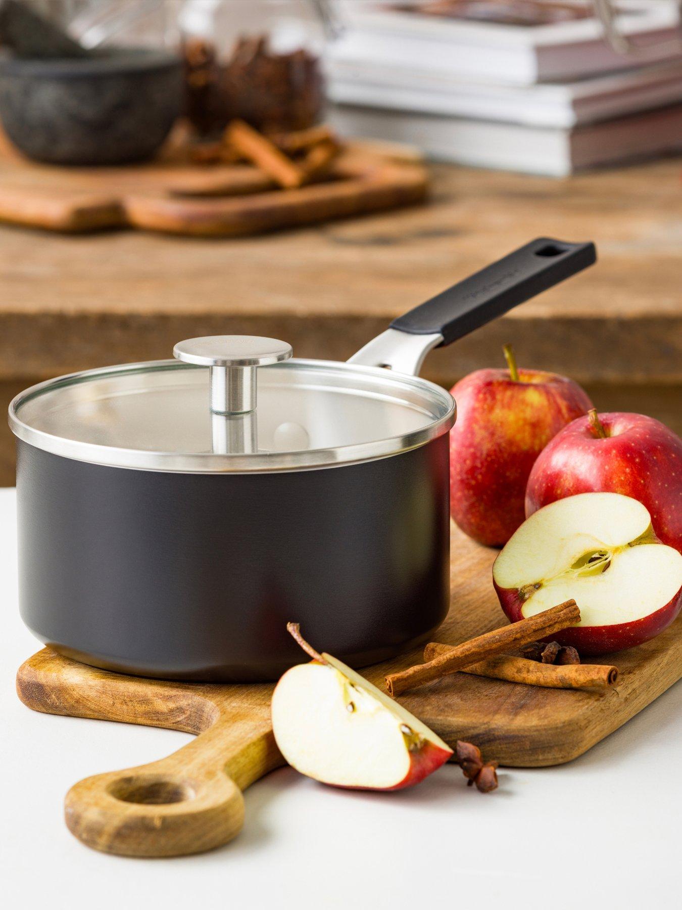 Image 5 of 5 of KitchenAid Coloured Aluminum Saucepan With Lid 16cm / 1.58l - Matte Black