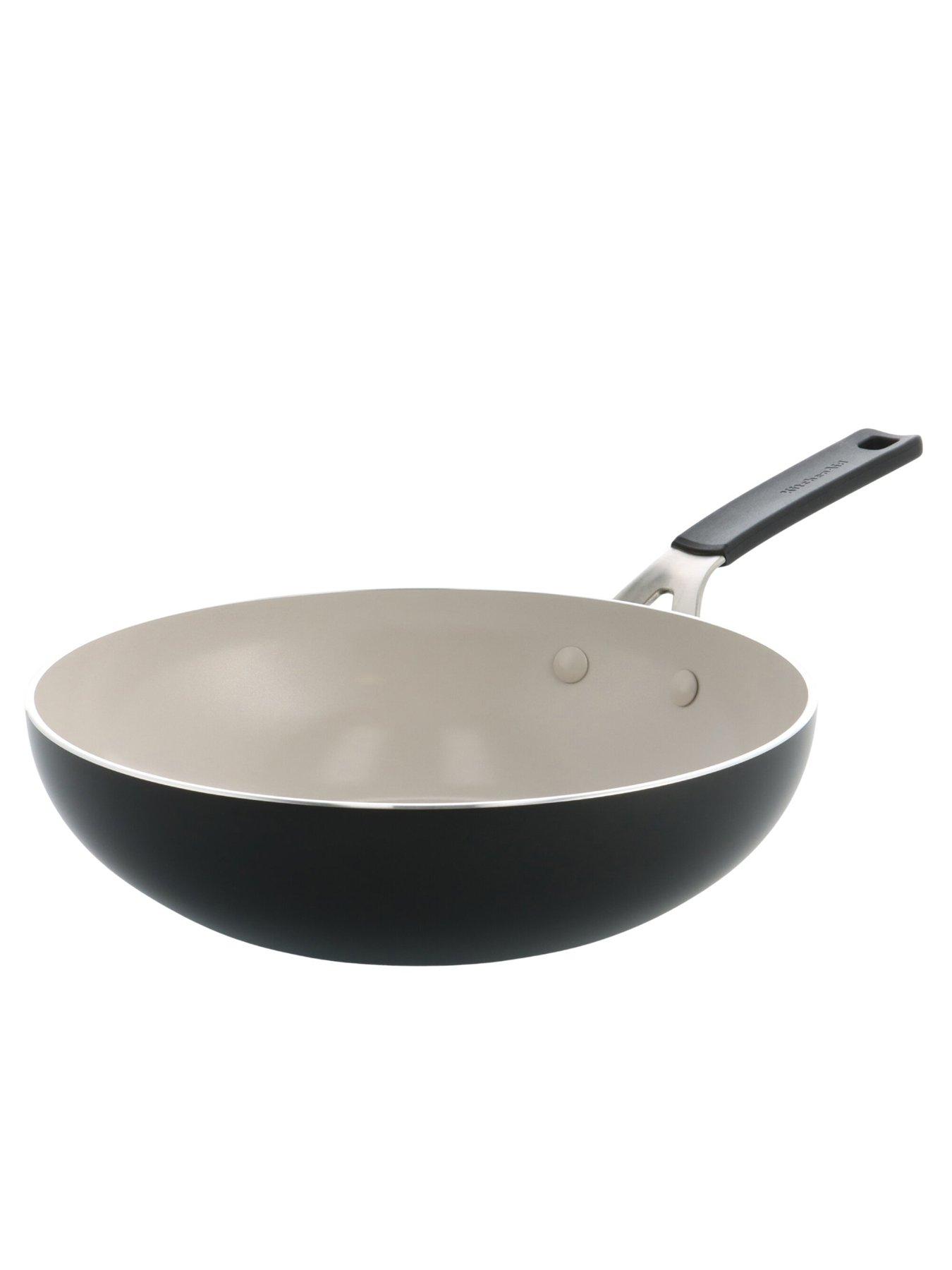 Image 1 of 7 of KitchenAid Coloured Aluminum Wok 28cm - Matte Black