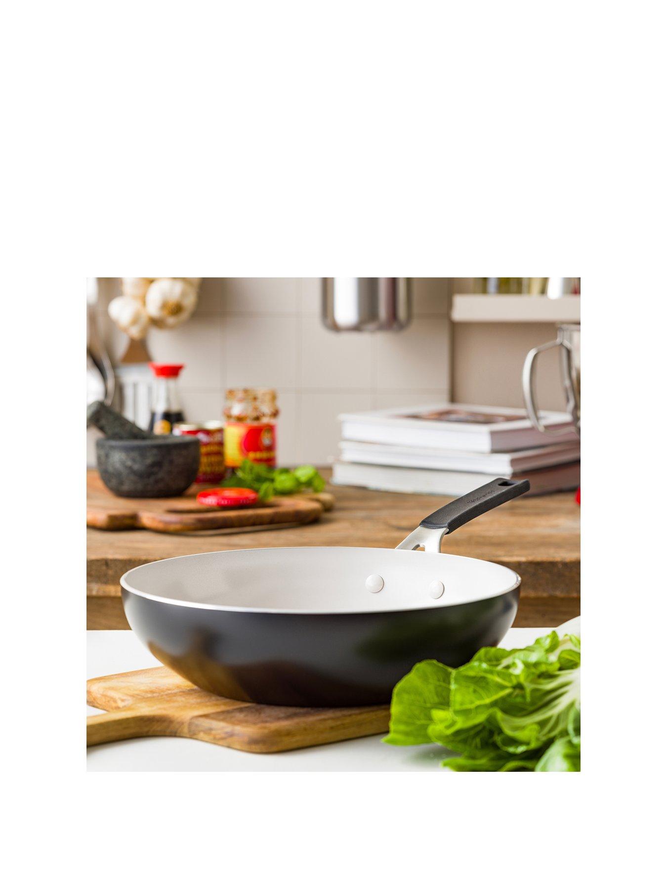 Image 2 of 7 of KitchenAid Coloured Aluminum Wok 28cm - Matte Black