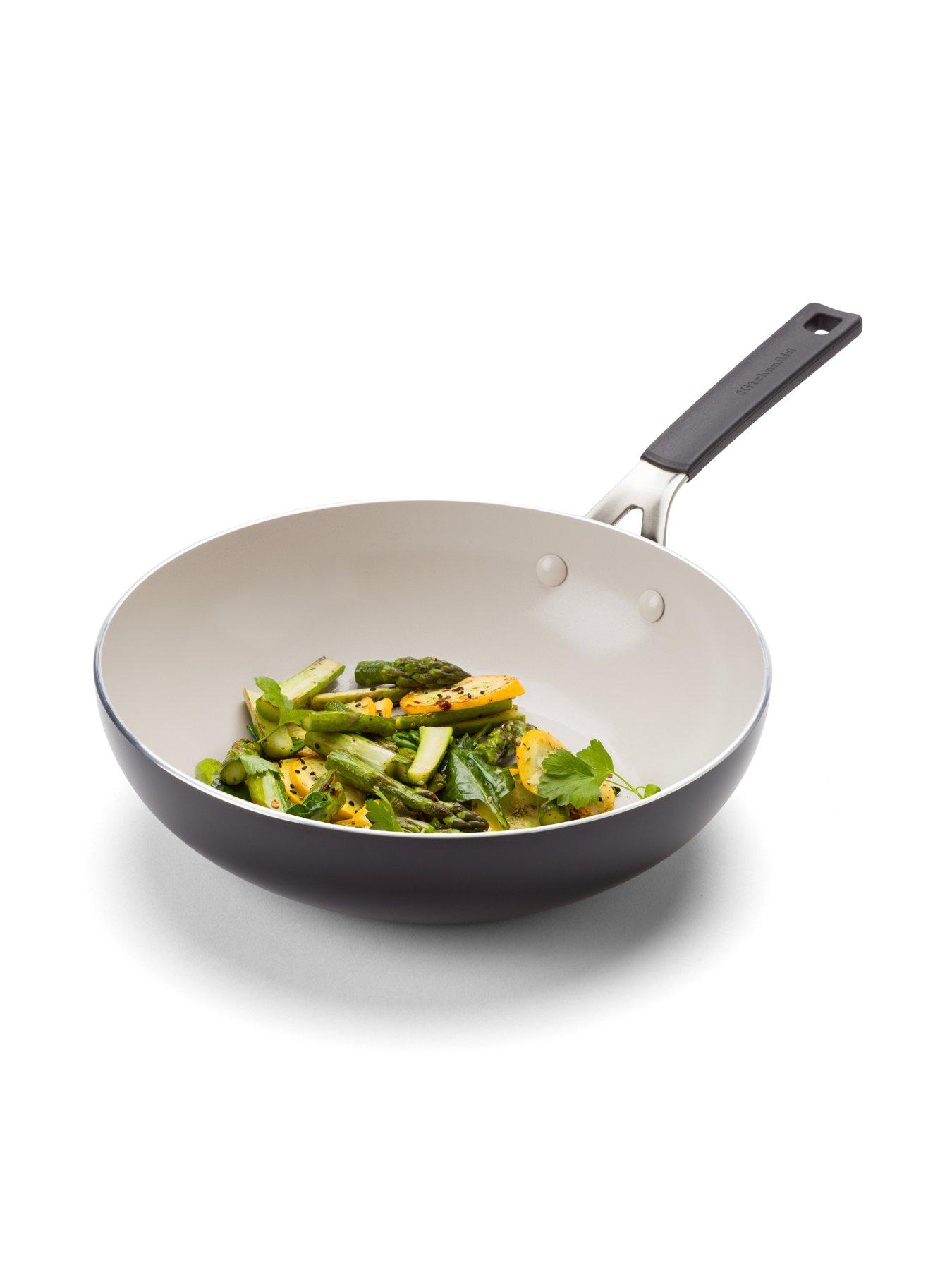 Image 5 of 7 of KitchenAid Coloured Aluminum Wok 28cm - Matte Black