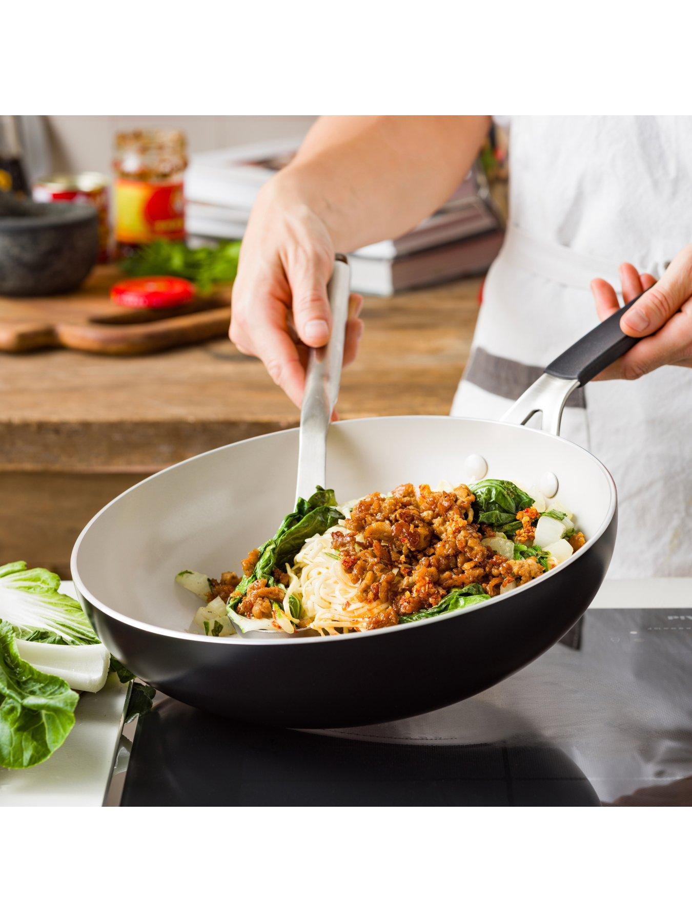 Image 7 of 7 of KitchenAid Coloured Aluminum Wok 28cm - Matte Black