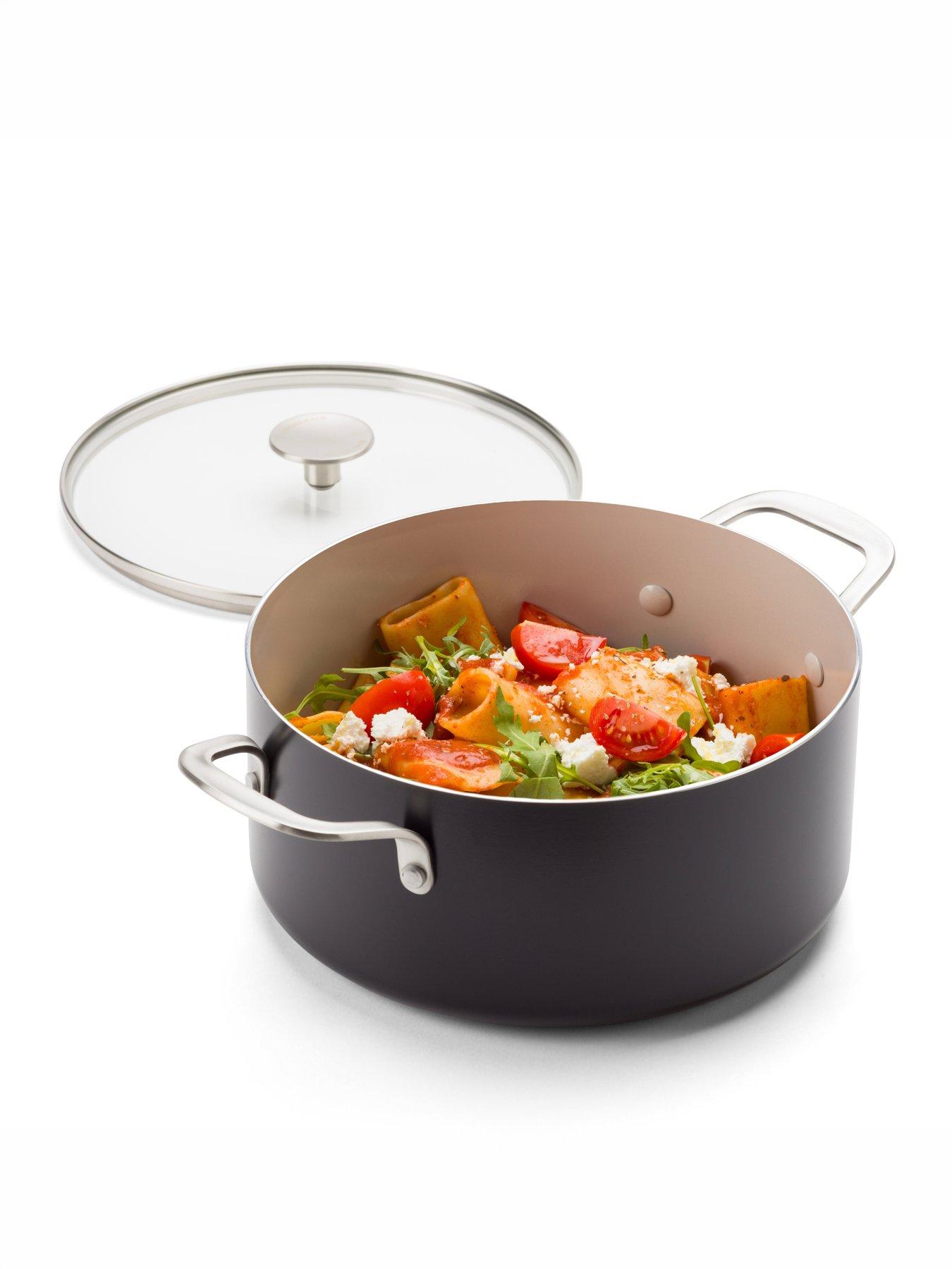 Image 3 of 5 of KitchenAid Coloured Aluminum Casserole With Lid 24cm / 4.91l - Matte Black