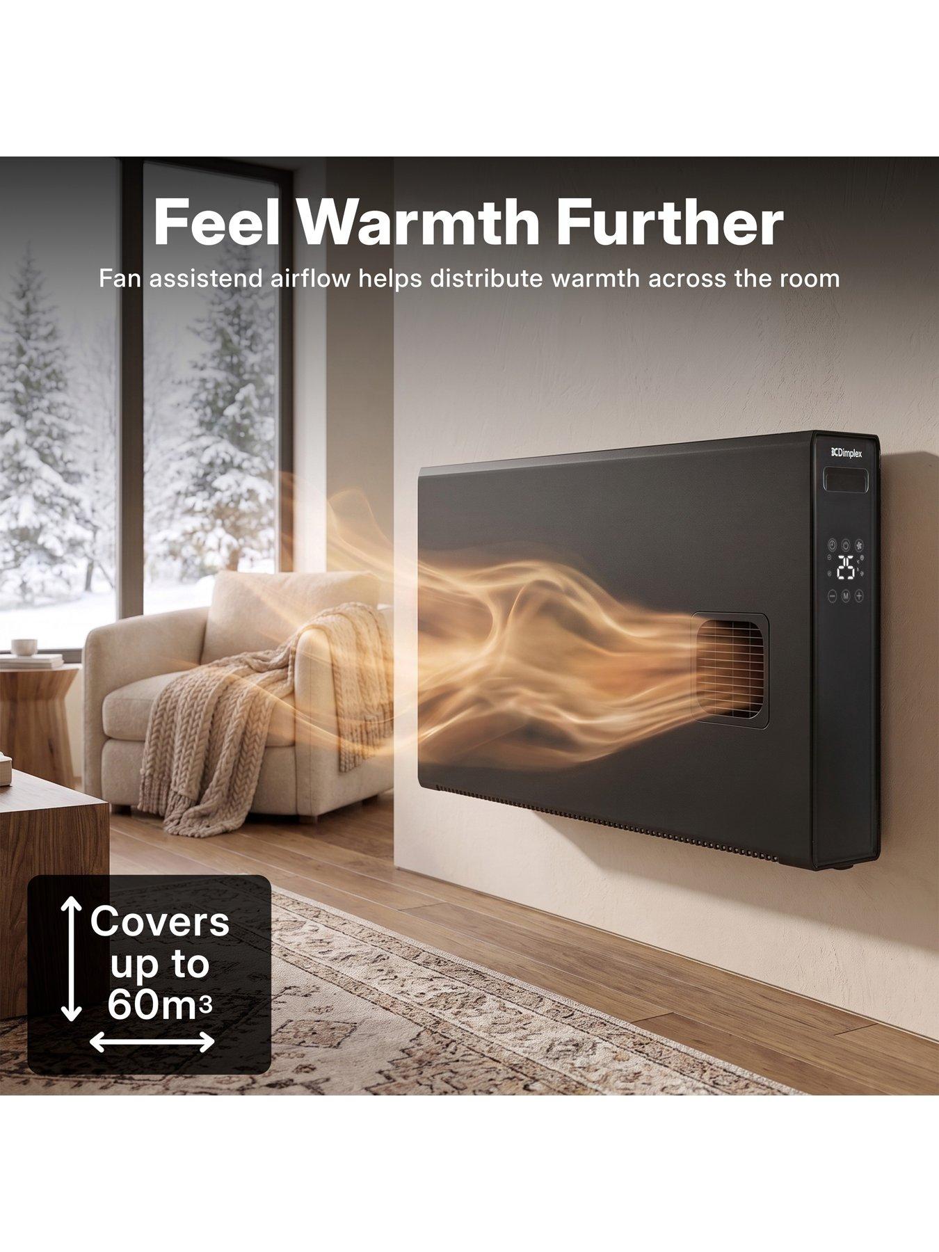 Image 3 of 7 of Dimplex DXCV2003 2kW Smart Convector Heater, Freestanding & Wall Mountable, 7 Day Timer - Black