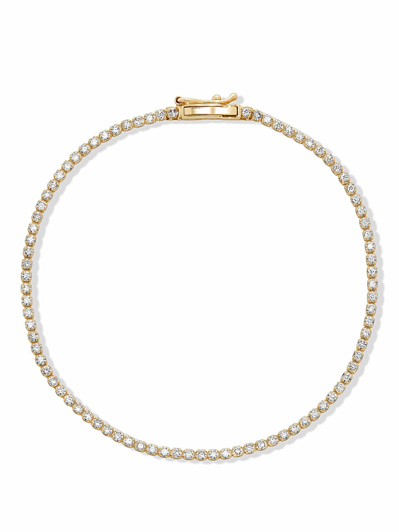 Image 1 of 4 of Created Brilliance Penelope , 9ct Yellow Gold 1.33ct tw. Lab Grown Diamond Tennis Bracelet 6.5 Inches