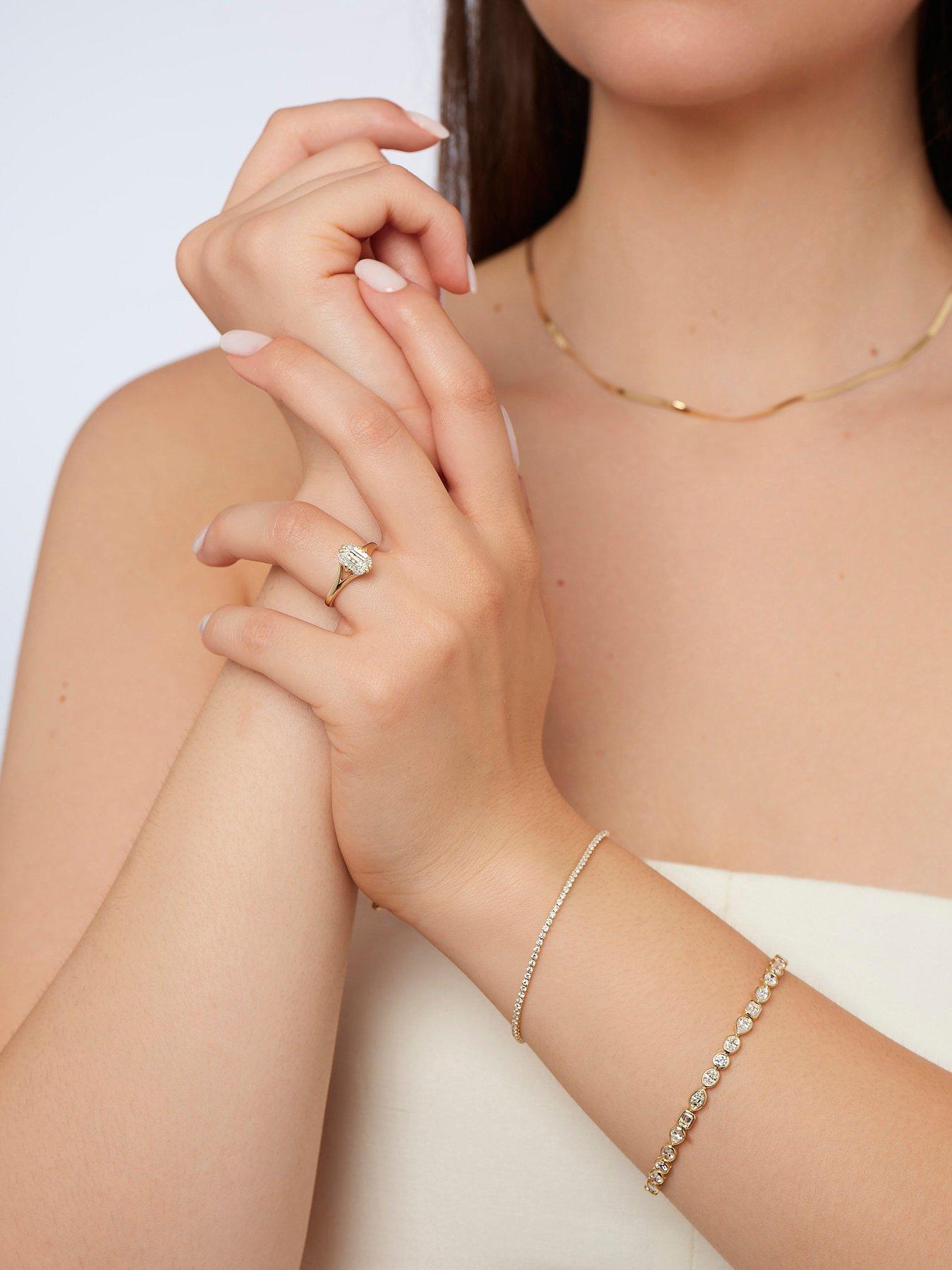 Image 3 of 4 of Created Brilliance Penelope , 9ct Yellow Gold 1.33ct tw. Lab Grown Diamond Tennis Bracelet 6.5 Inches