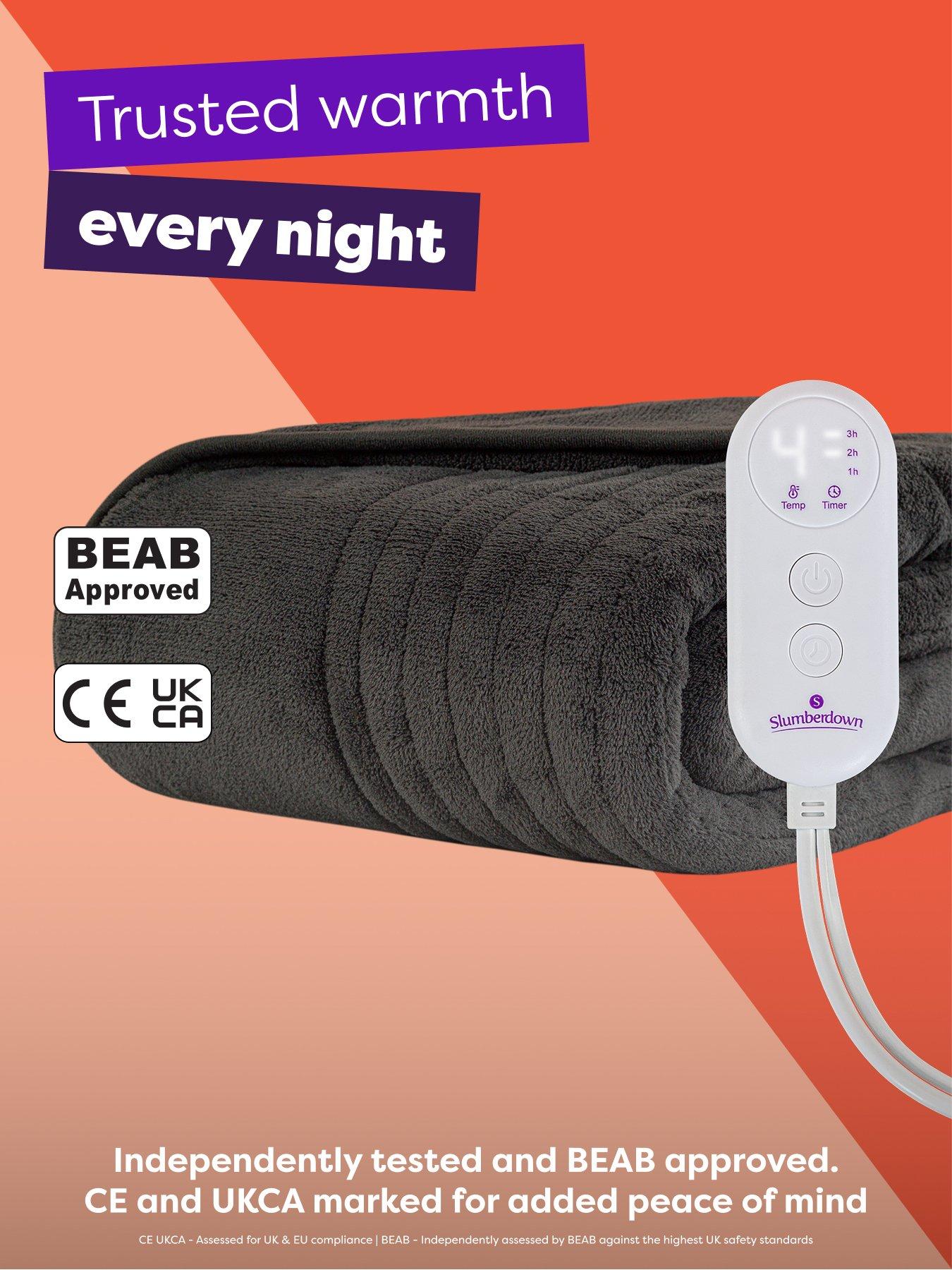 Image 6 of 6 of Slumberdown Comfy Hugs Heated Throw, Charcoal Grey