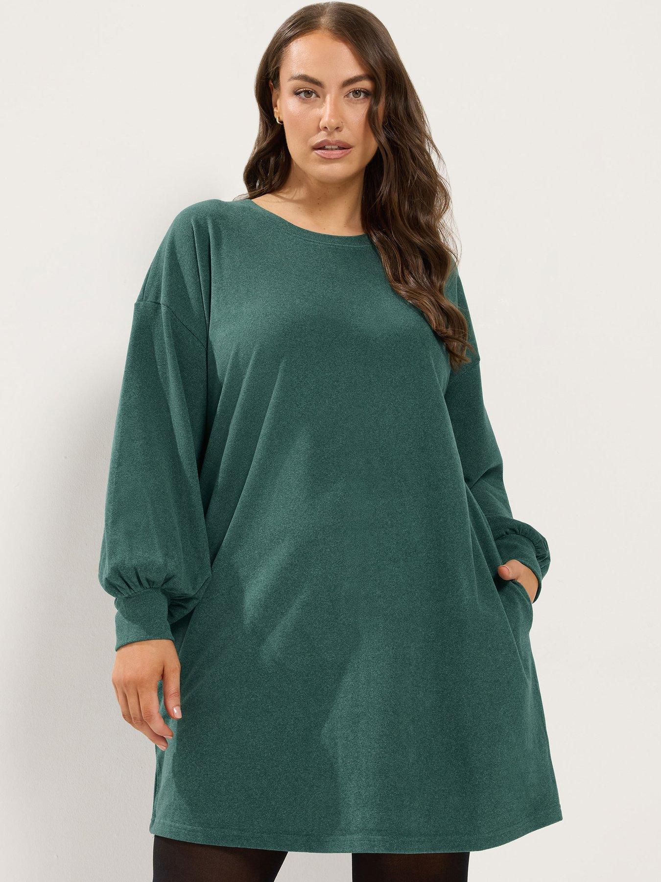 Image 1 of 4 of Yours Curve Balloon Sleeve Dress