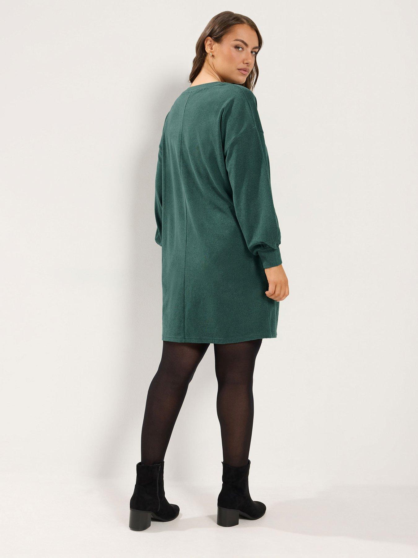 Image 2 of 4 of Yours Curve Balloon Sleeve Dress
