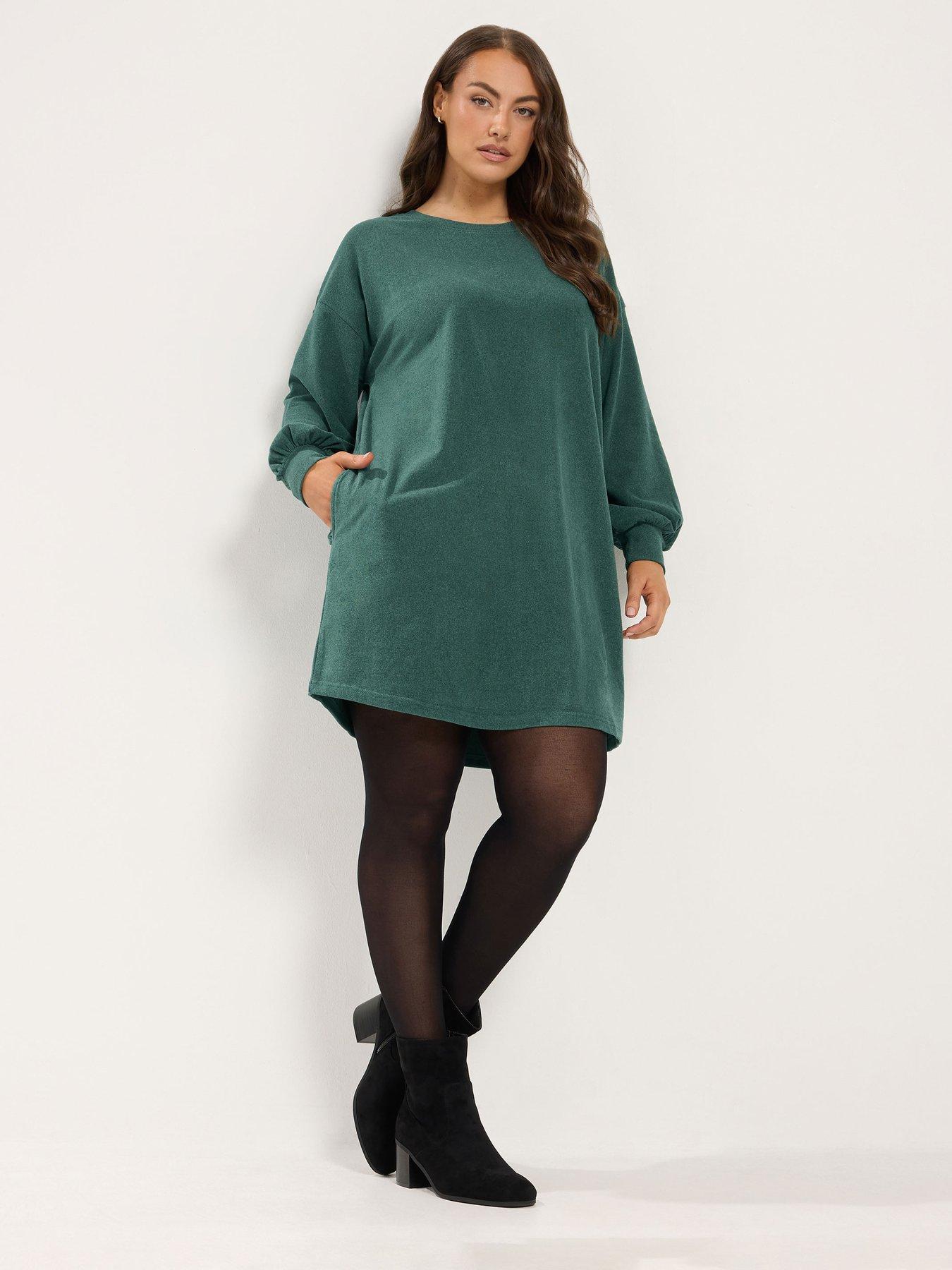 Image 3 of 4 of Yours Curve Balloon Sleeve Dress