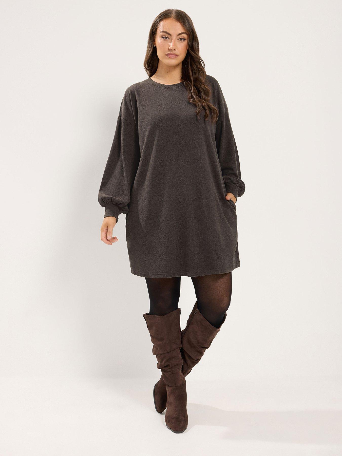 Image 3 of 4 of Yours Curve Balloon Sleeve Dress