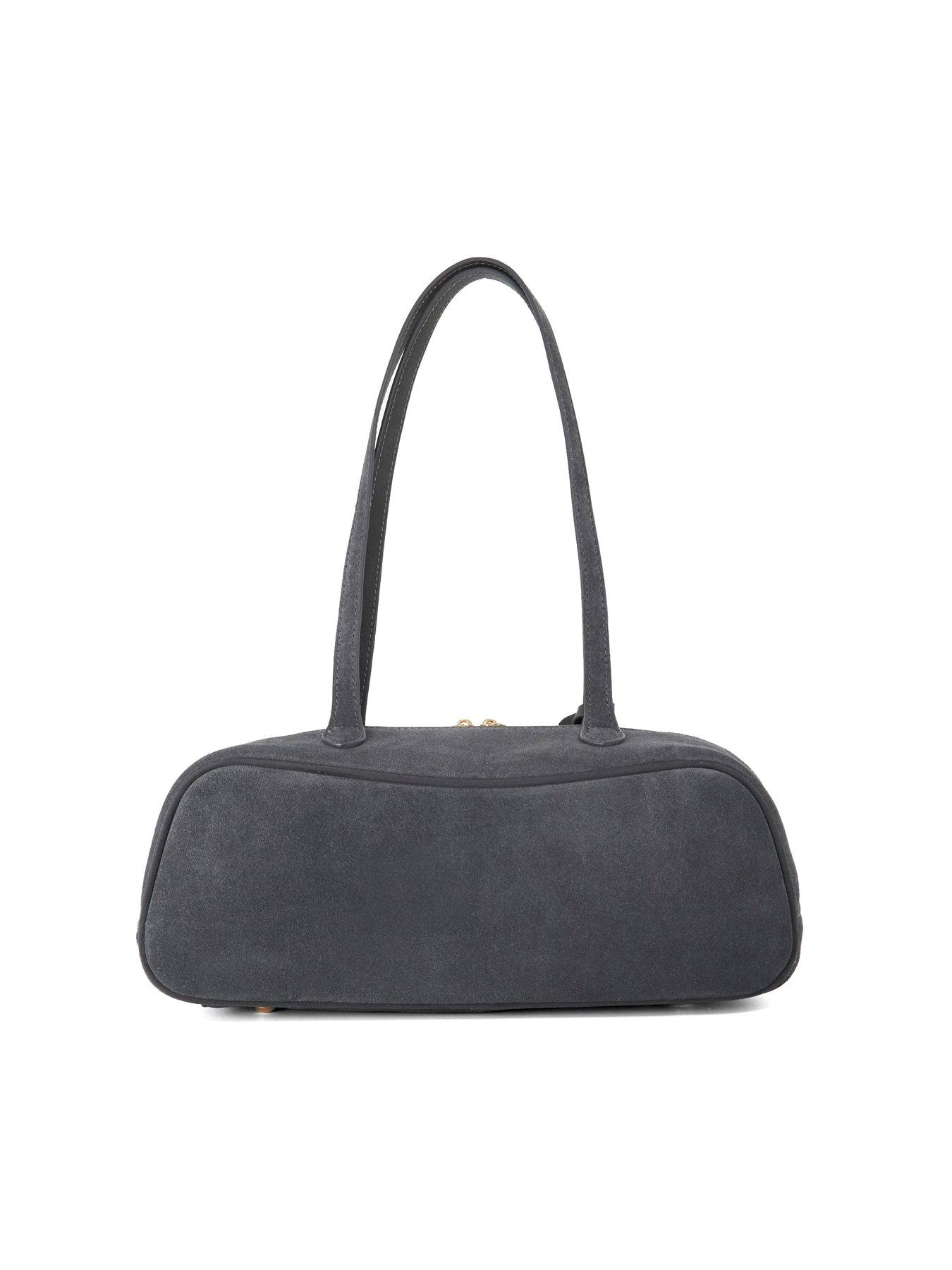 Image 2 of 5 of Dune London Womens Day Suede East-West Padlock Shoulder Bag - Grey