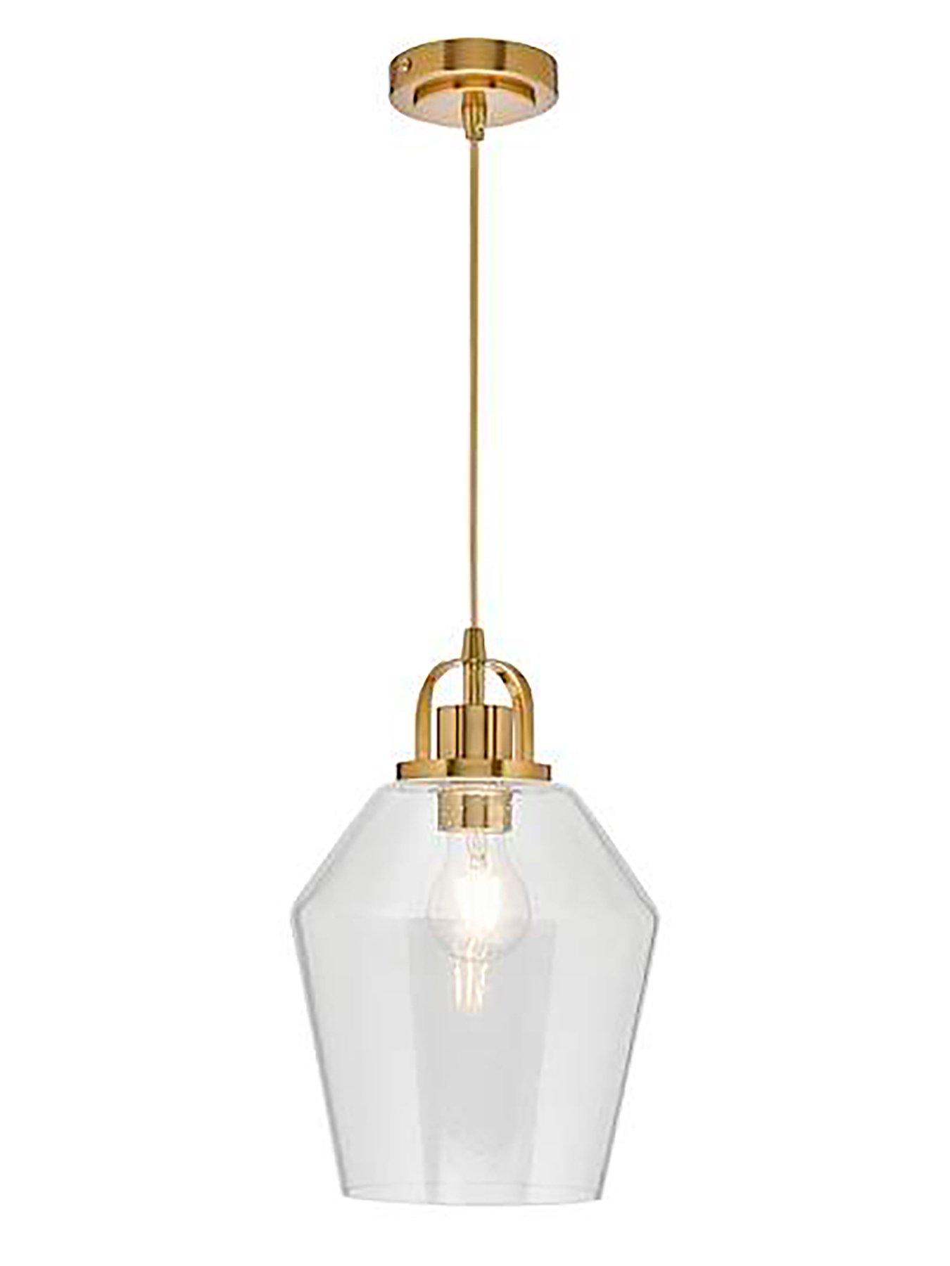 Image 4 of 5 of BHS Saskia Bubble Glass & Warm Satin Brass 1 Light Pendant
