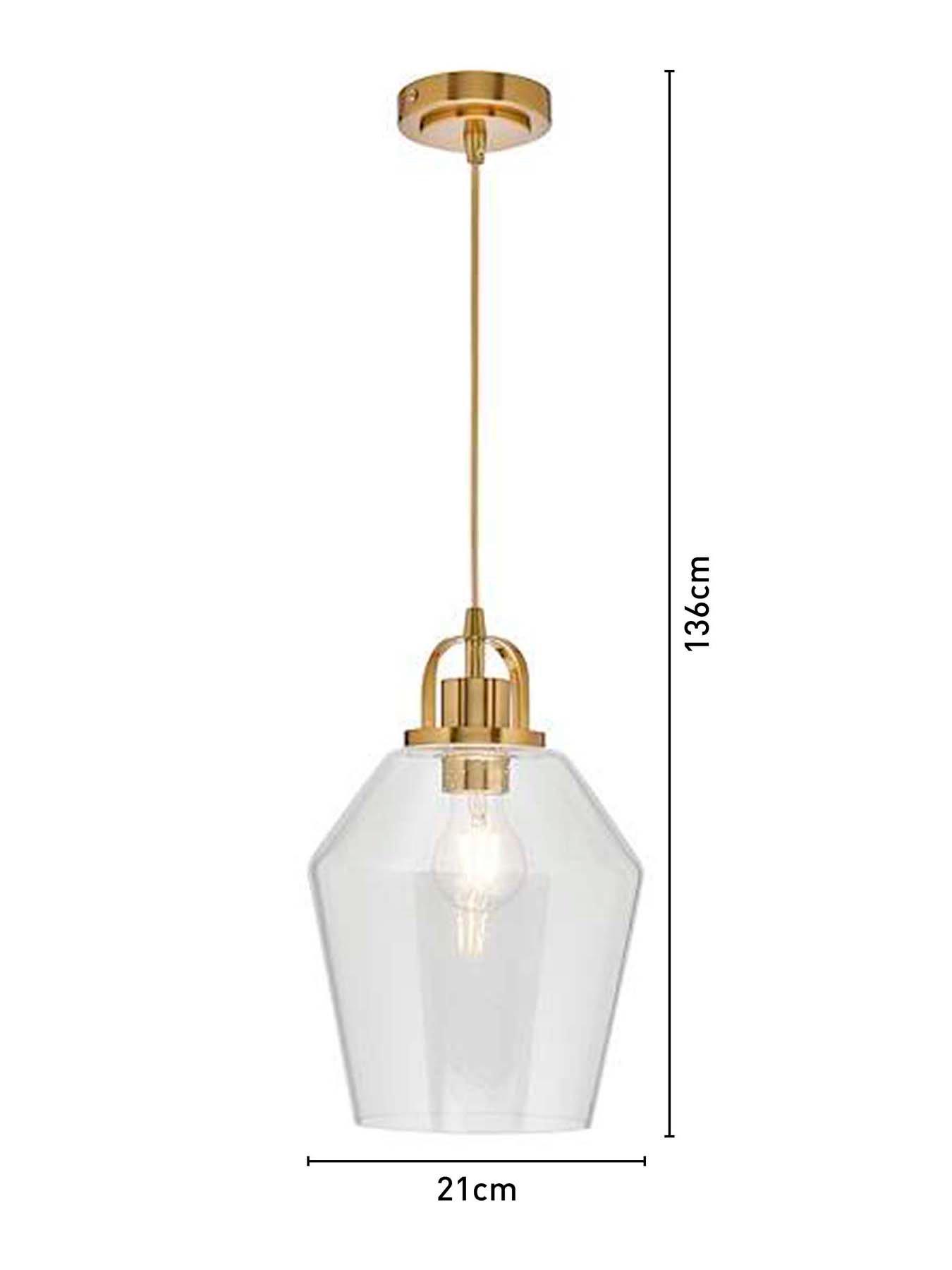 Image 5 of 5 of BHS Saskia Bubble Glass & Warm Satin Brass 1 Light Pendant