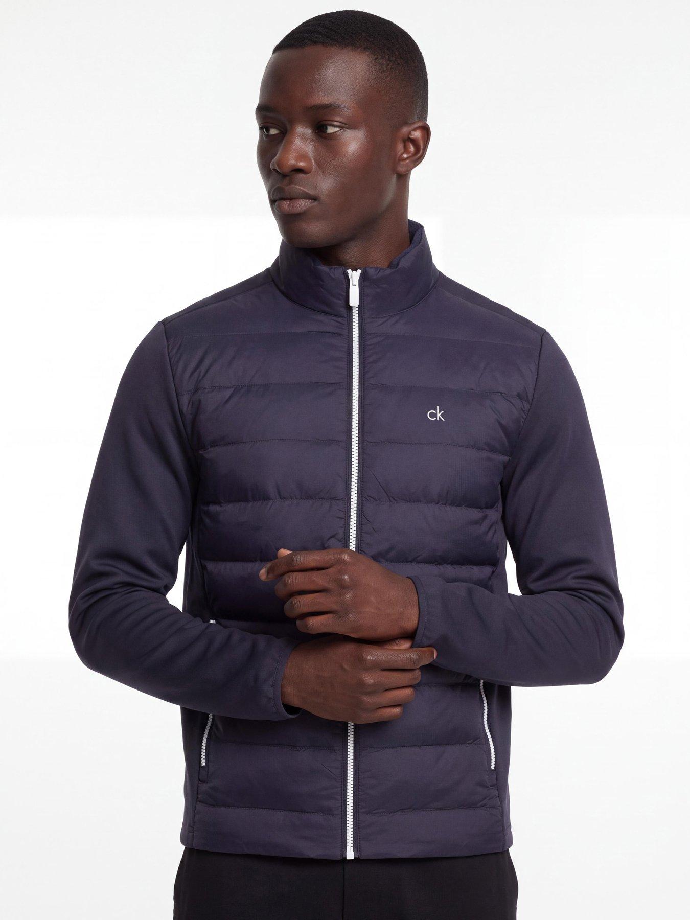 Image 1 of 4 of Calvin Klein Golf Mens Golf Hybrid Stretch Full Zip Jacket - Navy