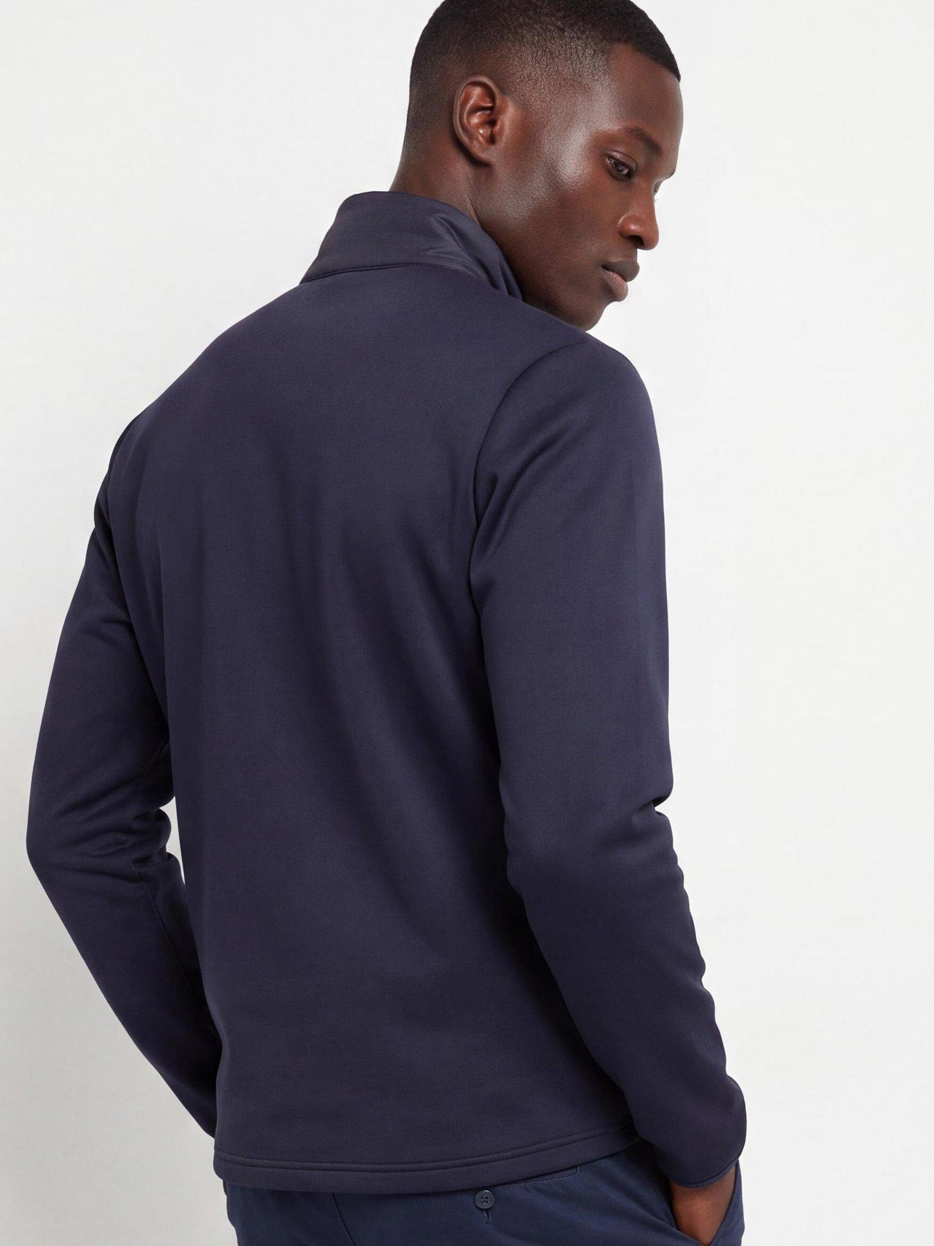 Image 2 of 4 of Calvin Klein Golf Mens Golf Hybrid Stretch Full Zip Jacket - Navy